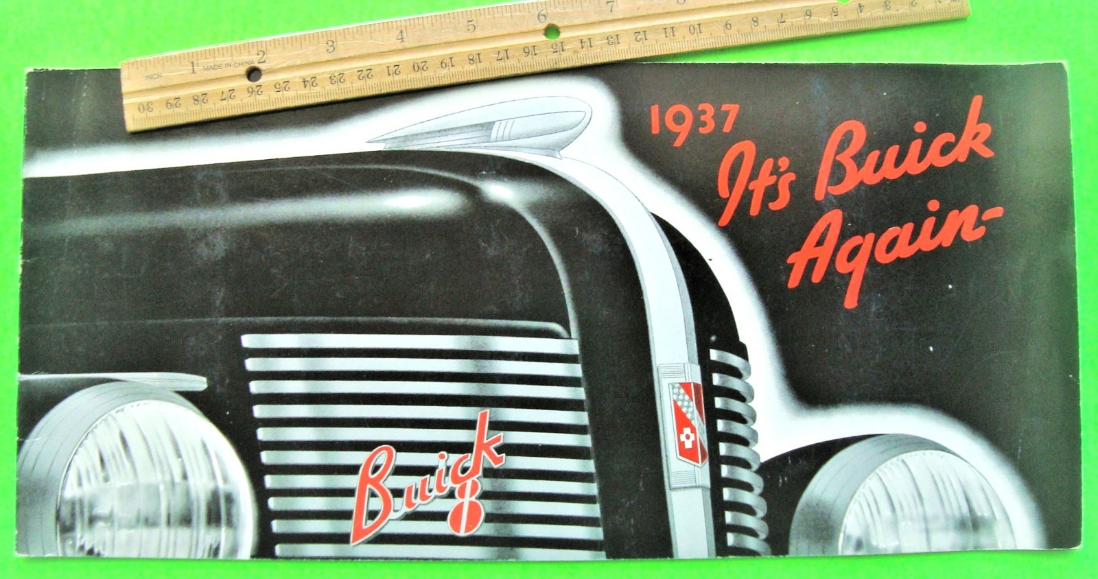 1937 BUICK HUGE PRESTIGE 36-pg COLOR CATALOG Brochure PHAETONS Limited ETC Xlnt