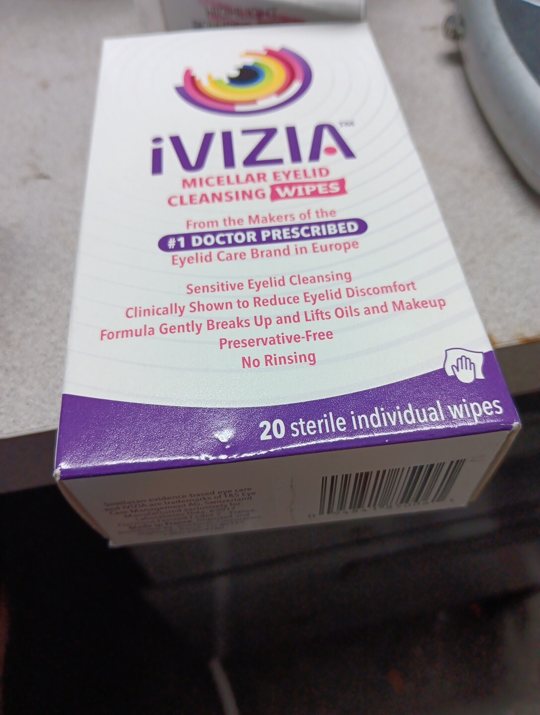 iVIZIA Micellar Eyelid Cleansing Wipes 20ct EXP 06/2025 iVIZIA Micellar Eyelid Cleansing Wipes 20ct EXP 06/2025