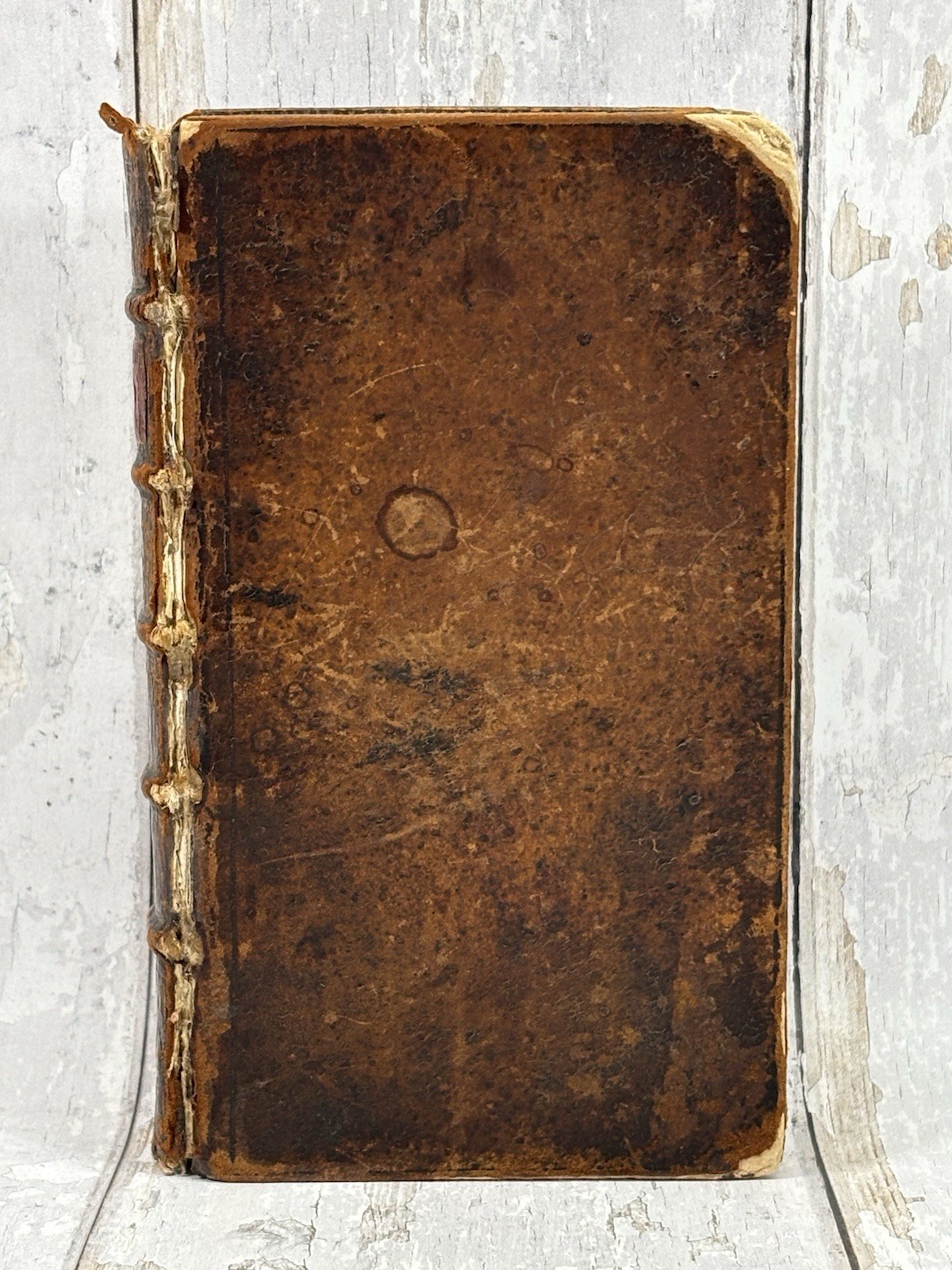 1740s Antique French Sermon Book Secret Safe Hollow Book Leather 18th Century