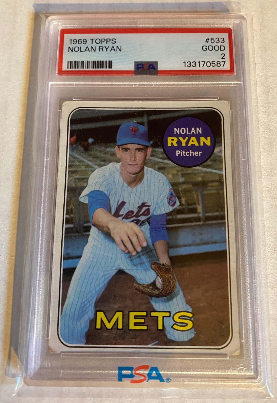 1969 Topps #533 Nolan Ryan PSA 2 1969 Topps #533 Nolan Ryan PSA 2