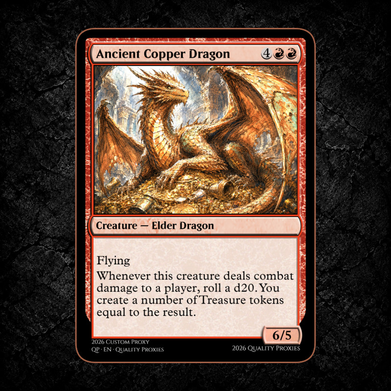 Ancient Copper Dragon - Custom MTG Playtest card