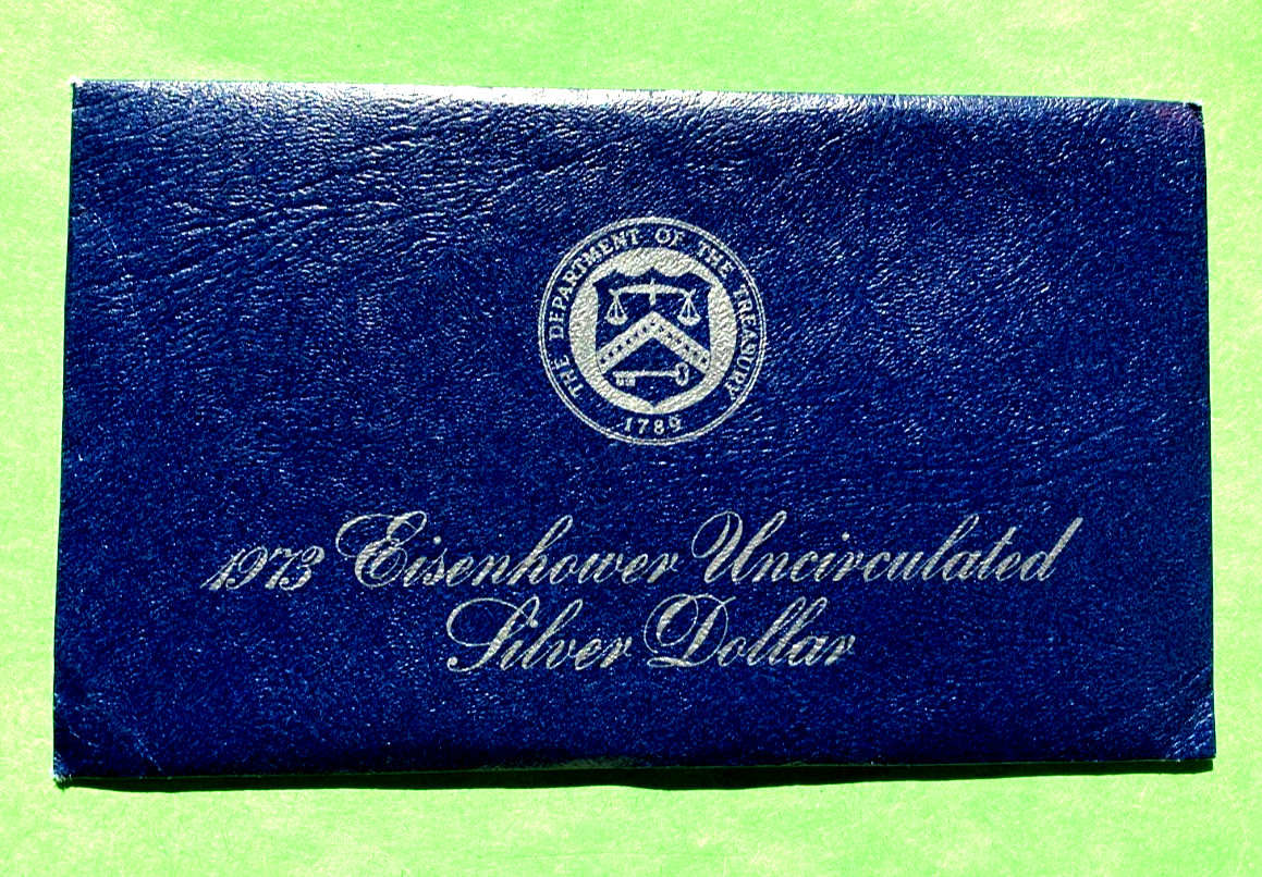 1973-S Eisenhower Silver Dollar Uncirculated 40% Silver Blue Pack OGP w/ Insert