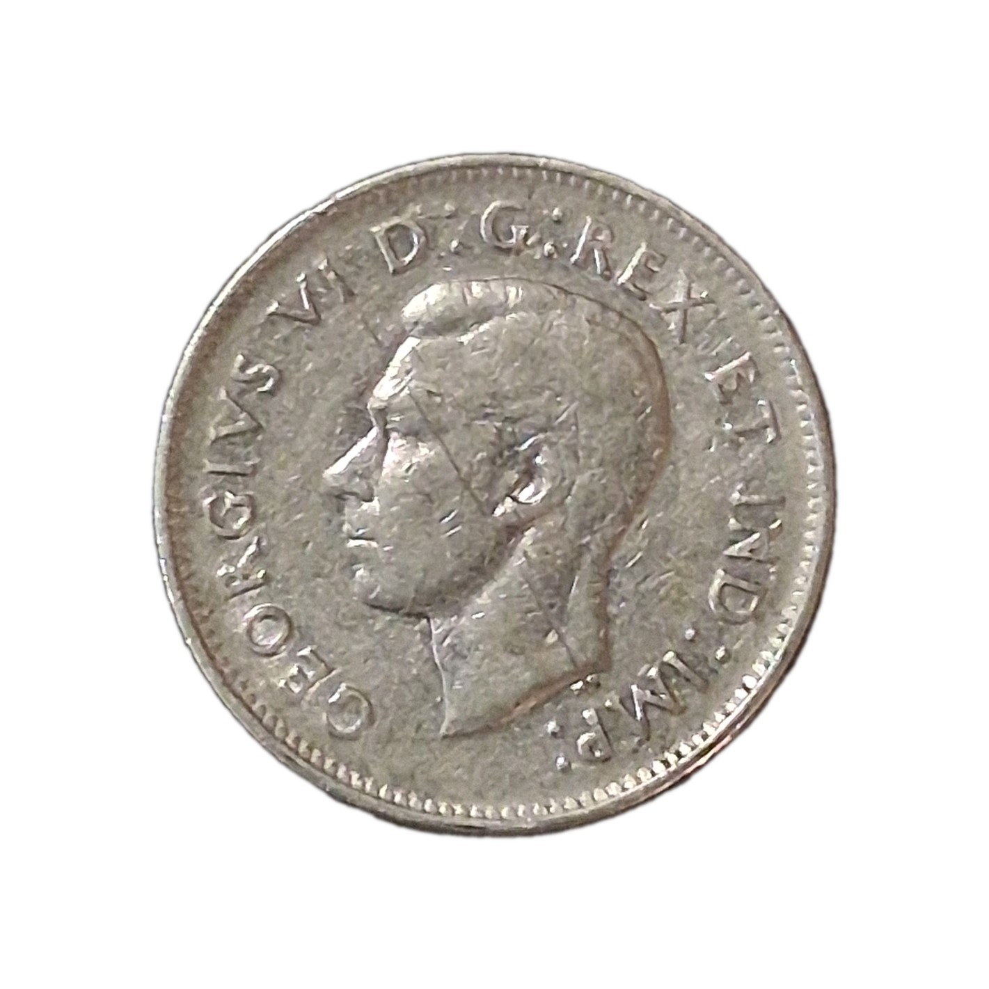 1937 Canadian Nickel 1937 Dot 5 Cent Canada Coin Circulated