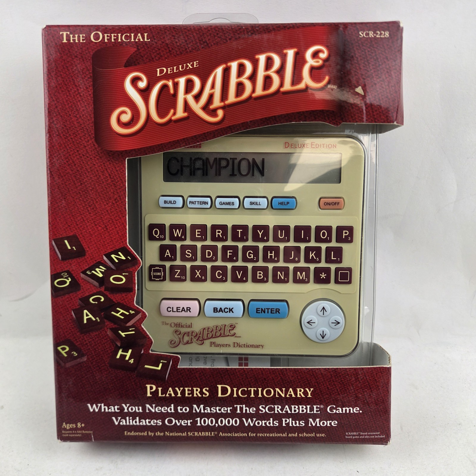 Franklin Deluxe Scrabble Player Dictionary Electronic Handheld SCR228 New In Box Franklin Deluxe Scrabble Player Dictionary Electronic Handheld SCR228 New In Box