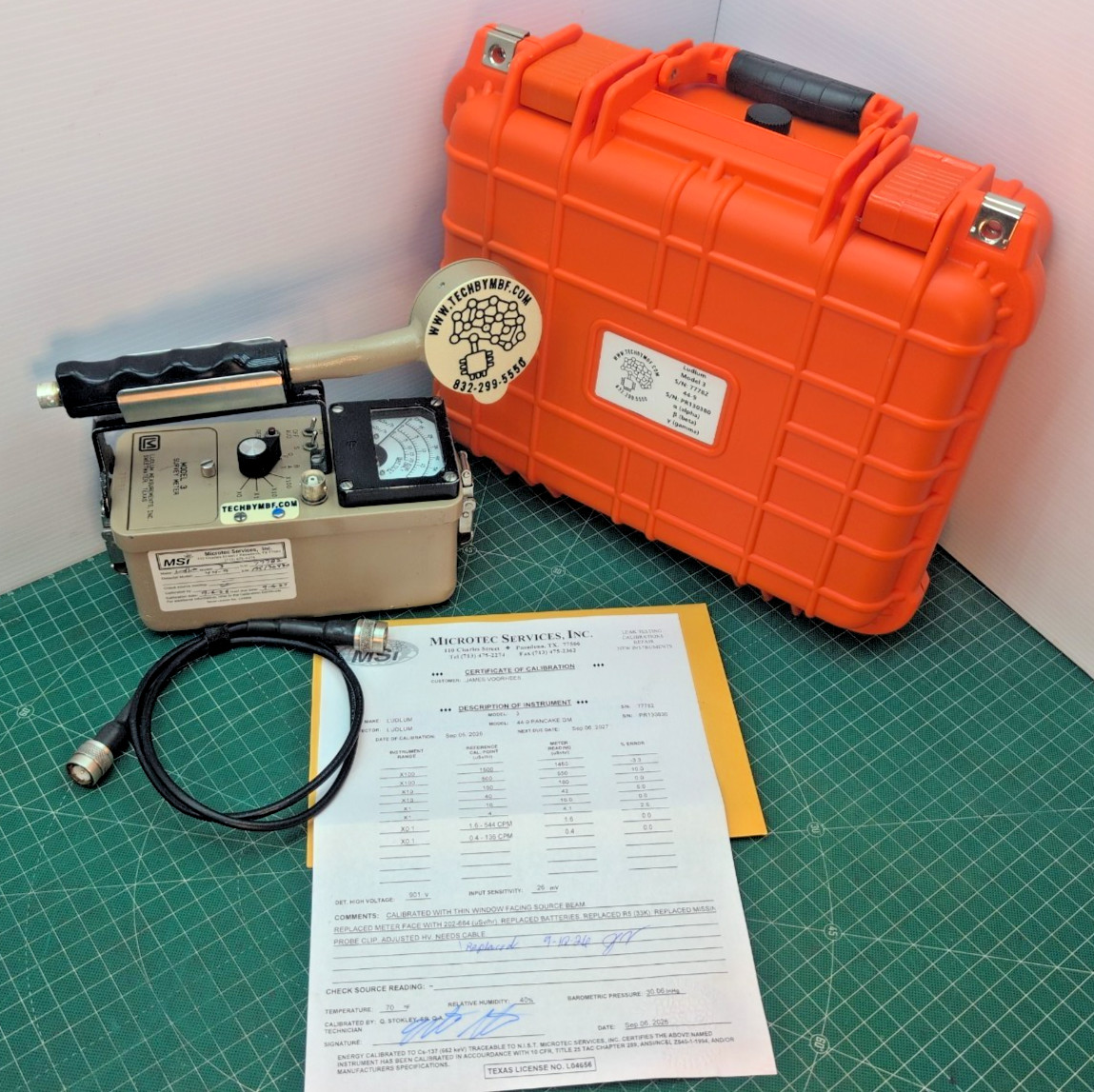 µSv Scale Guaranteed & 2026 Calibrated Ludlum Model 3 + 44-9 Probe +Case