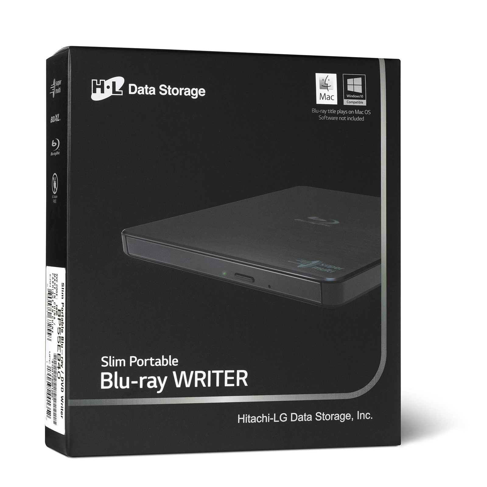 Hitachi-LG BP55EB40 Slim Portable Blu-ray Writer,AHLE10B BDXL M-DISC