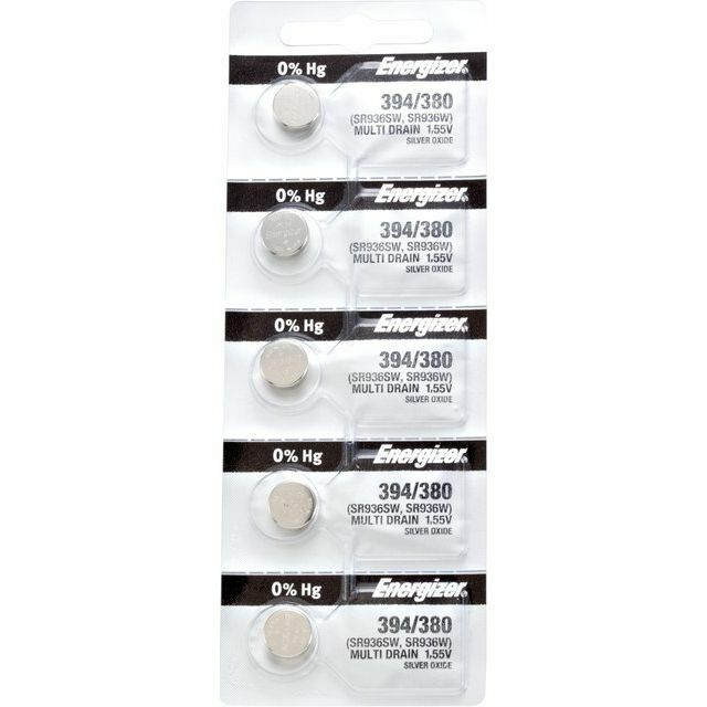 Fifty (50) Energizer 394/380 SR936SW Silver Oxide Coin Cell Batteries **
