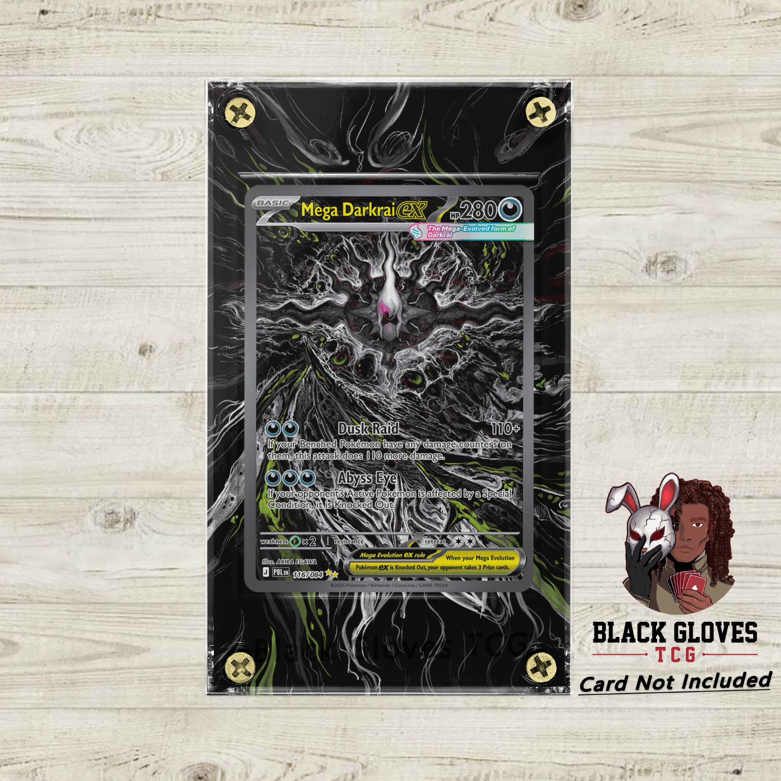 Mega Darkrai EX 116/084 SIR Pitch Black Extended Art Case No card