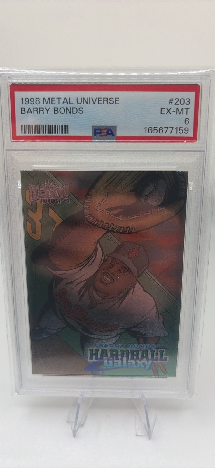 1998 Metal Universe Barry Bonds PSA 6