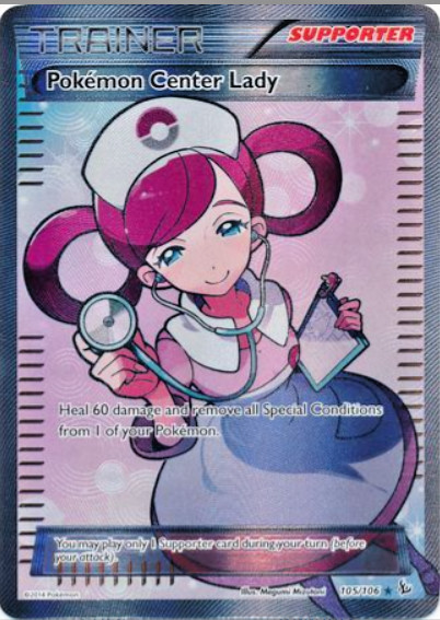 Pokémon TCG - Pokemon Center Lady - 105/106 - Ultra Rare - Flashfire [Near Mint]