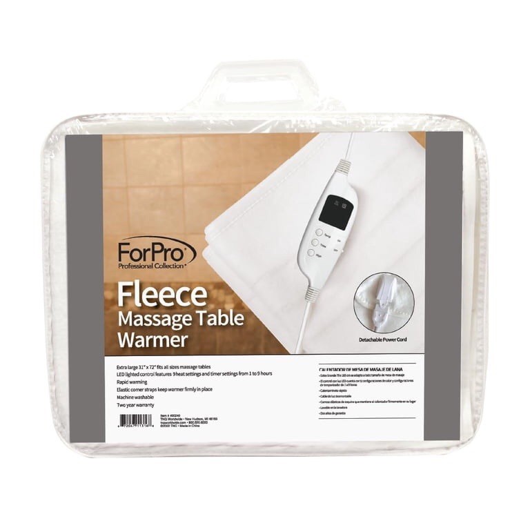 ForPro Professional Collection Fleece Massage Table Warmer, Extra Large 31