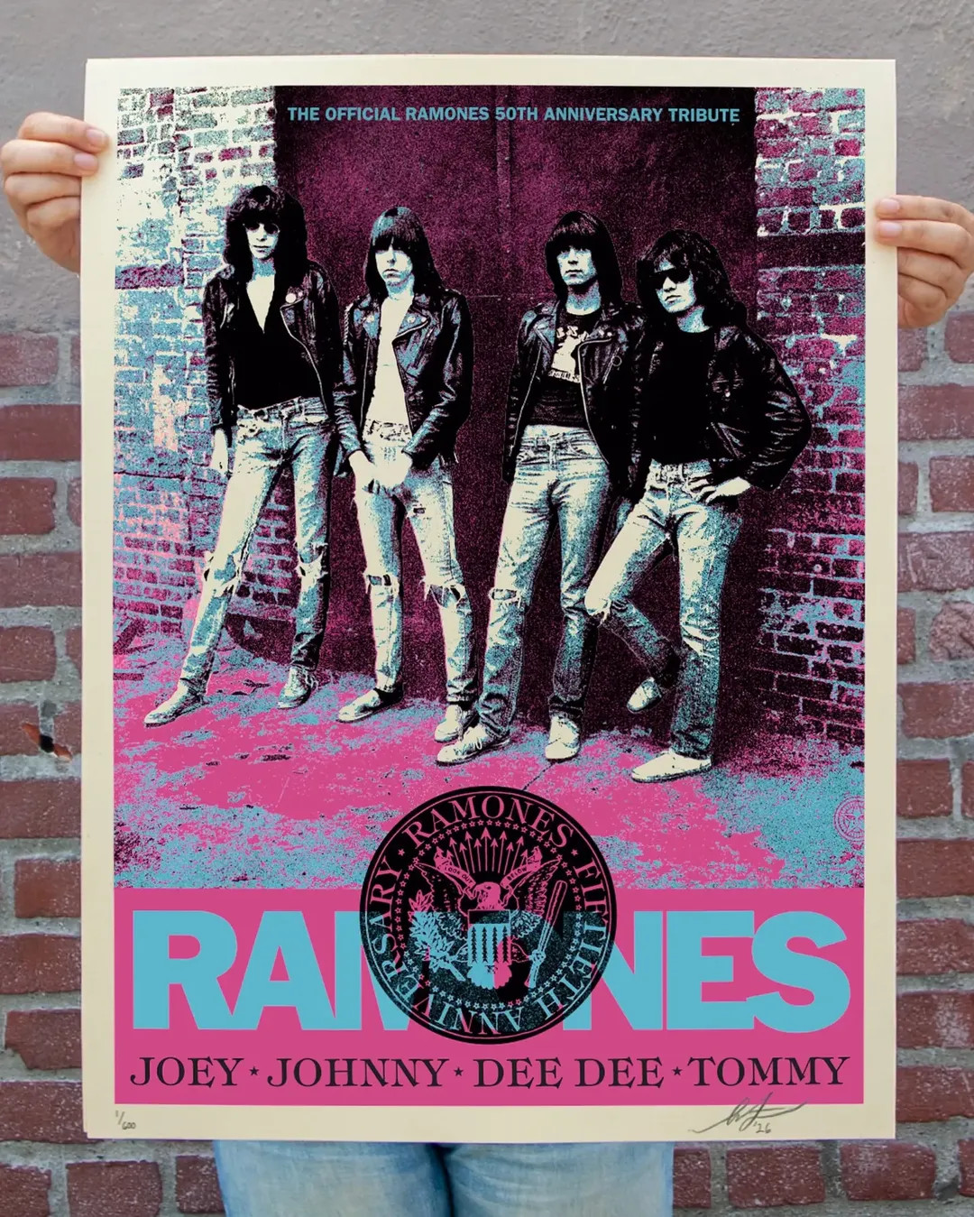 The Official Ramones 50th Anniversary Tribute Limited Edition Punk Art Poster. The Official Ramones 50th Anniversary Tribute Limited Edition Punk Art Poster.