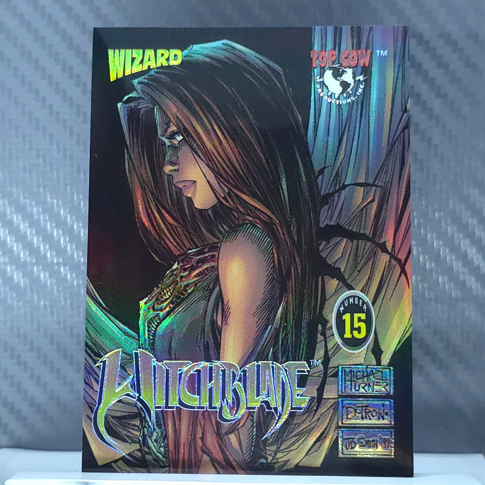 WITCHBLADE 1996 Wizard Magazine HOLOCHROME Promo #15