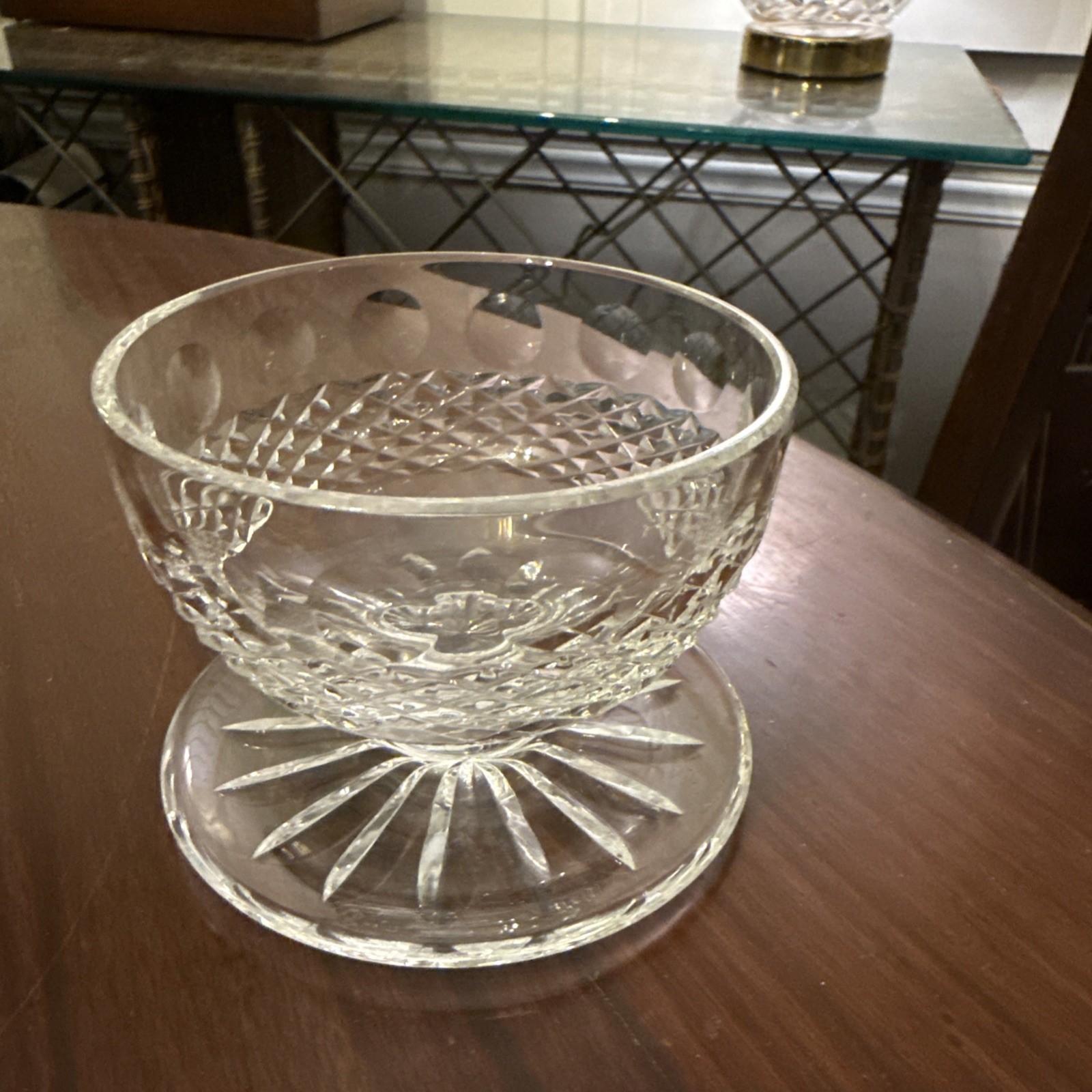 Waterford Colleen Dessert Bowl Footed Cut Glass Vintage Waterford Crystal Bowl 