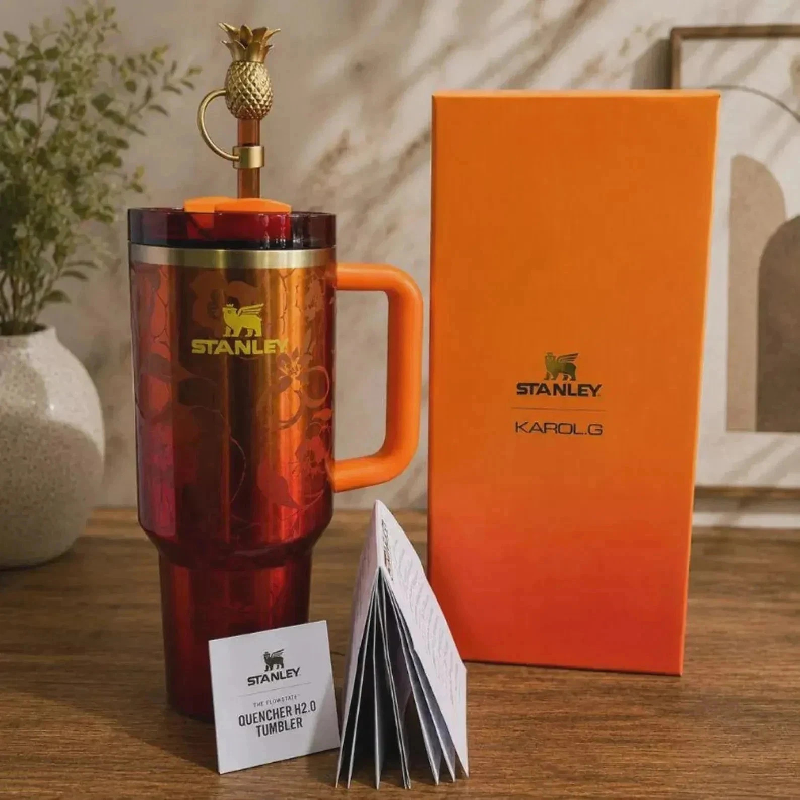 STANLEY x Karol G Quencher H2.0 Tumbler 40oz Orange Limited Edition NEW