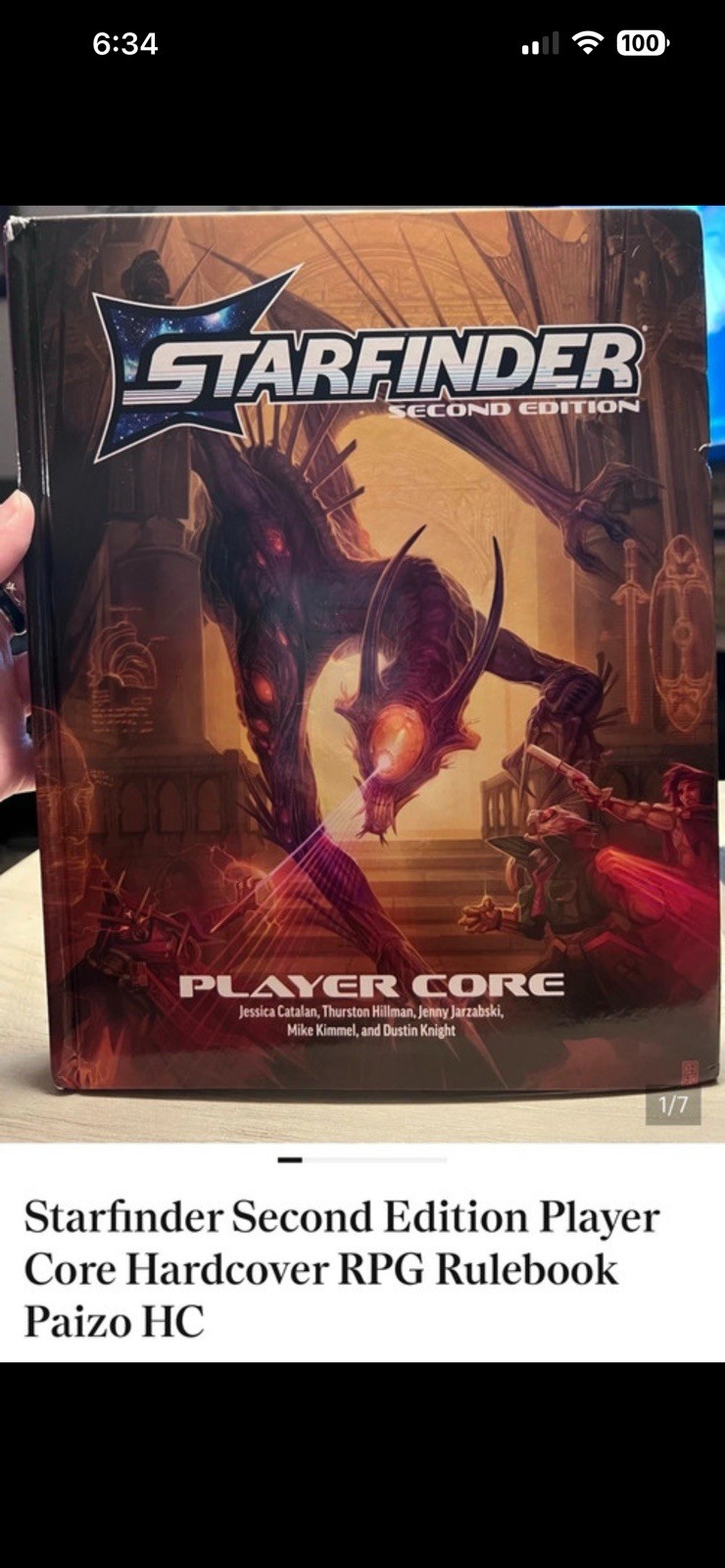 Starfinder Second Edition Player Core Hardcover Paizo 2025 RPG 9781640786868