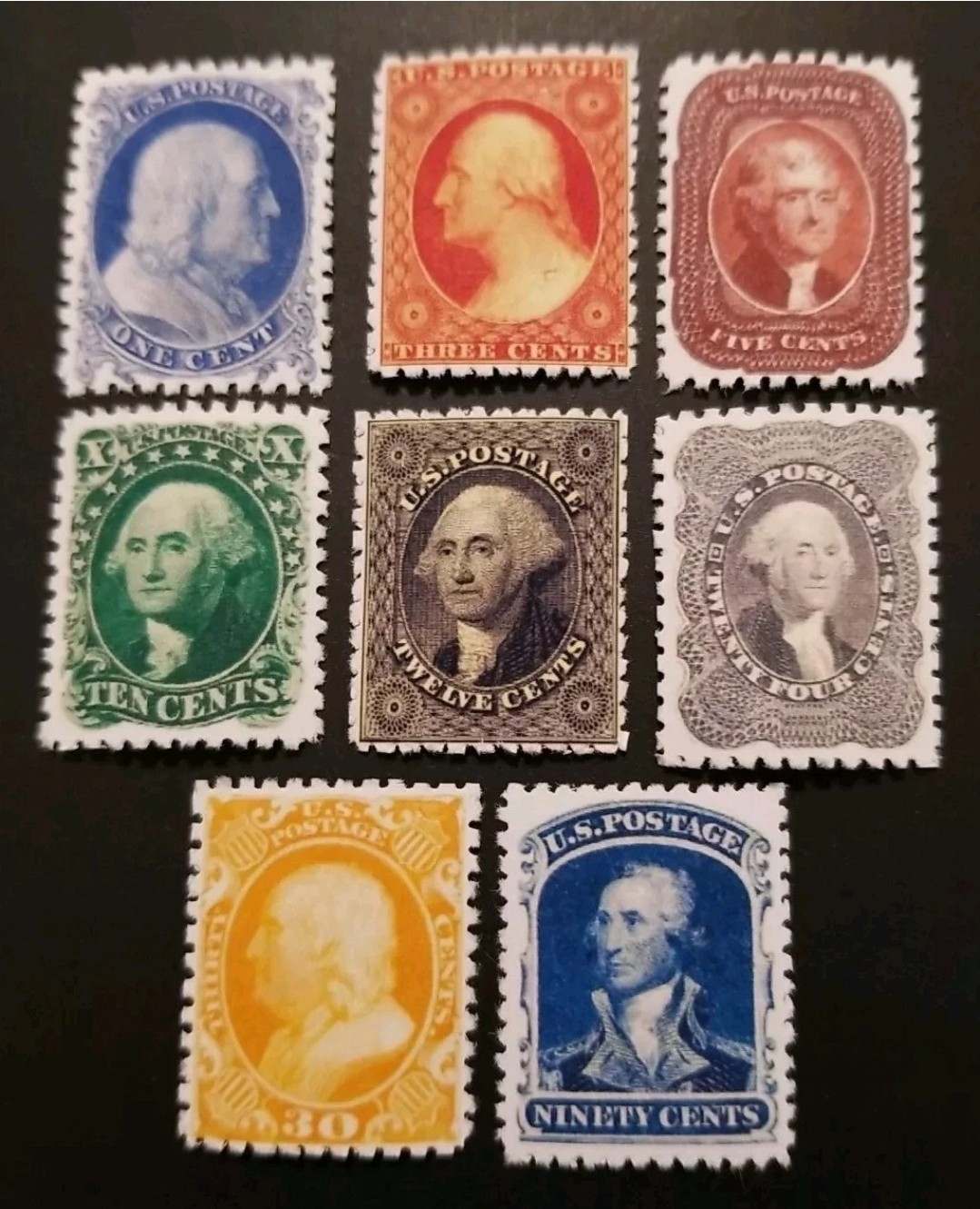 US Scott #18-39 1857-61 Early Perforate Stamp Replica Set