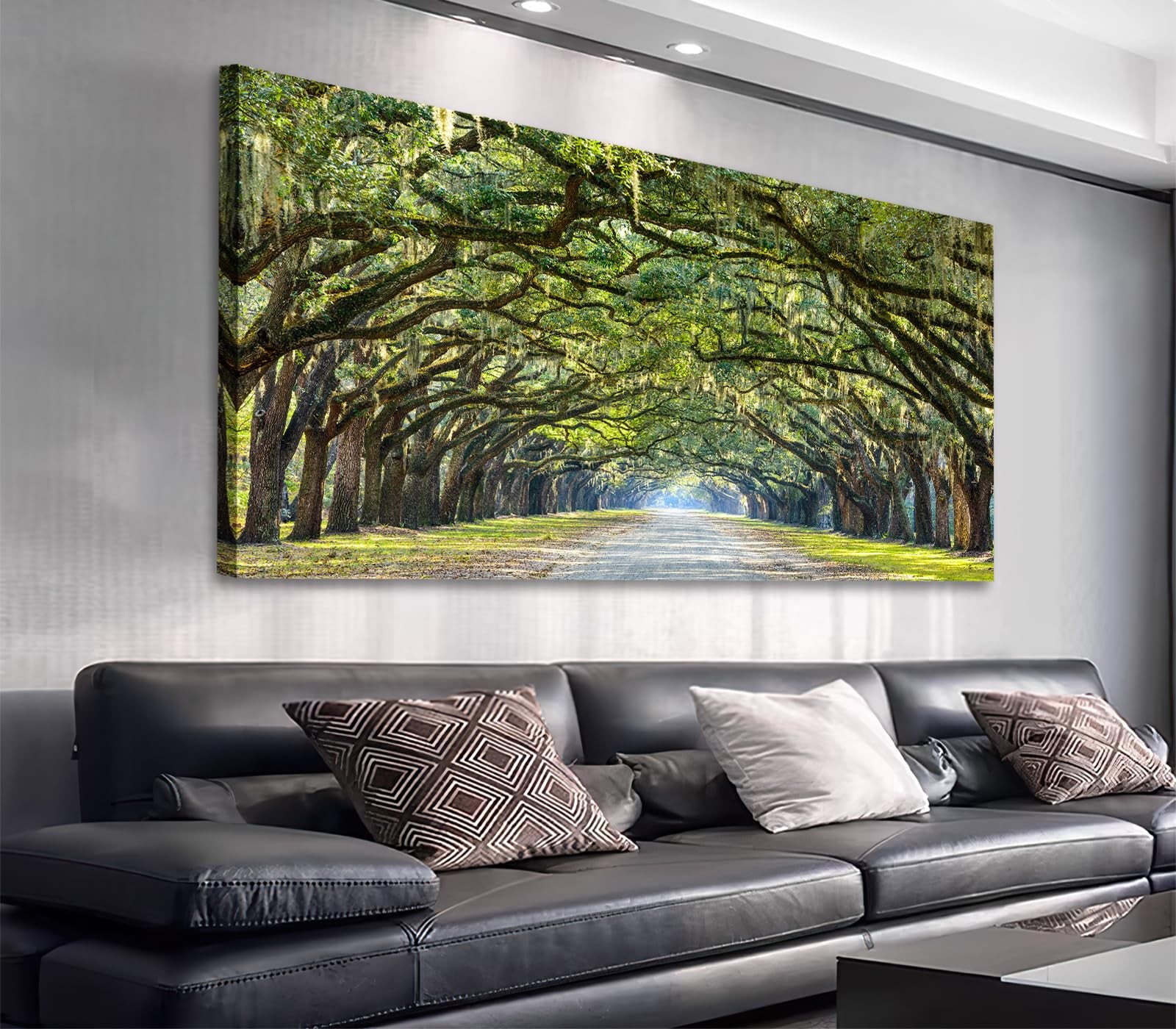 Green Forest Wall Art Nature Canvas Picture Landscape Canvas Artwork for Home...