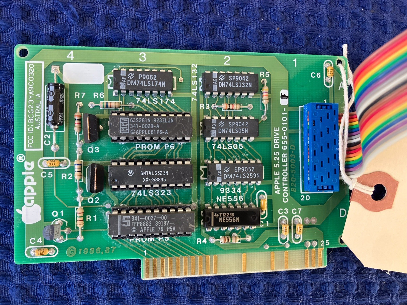 Apple II 5.25 Floppy Drive Controller Card 655-0101 Tested Apple II 5.25 Floppy Drive Controller Card 655-0101 Tested