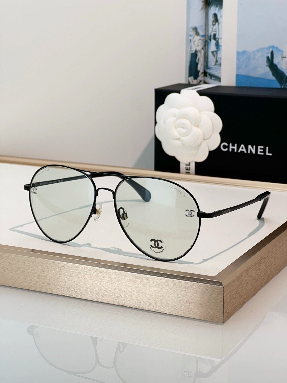 Chanel CH4189TQ Aviator Sunglasses 61-16-142 Luxury Designer Eyewear Unisex