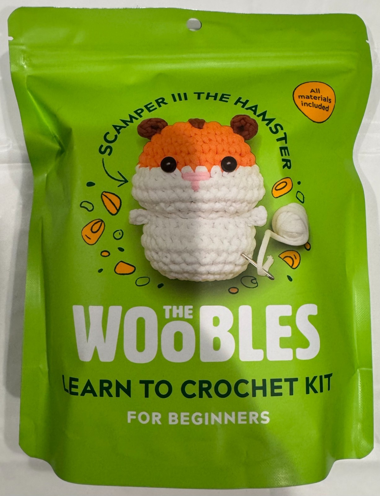 The Woobles Scamper III Hamster Crochet Kit Beginner DIY New Sealed
