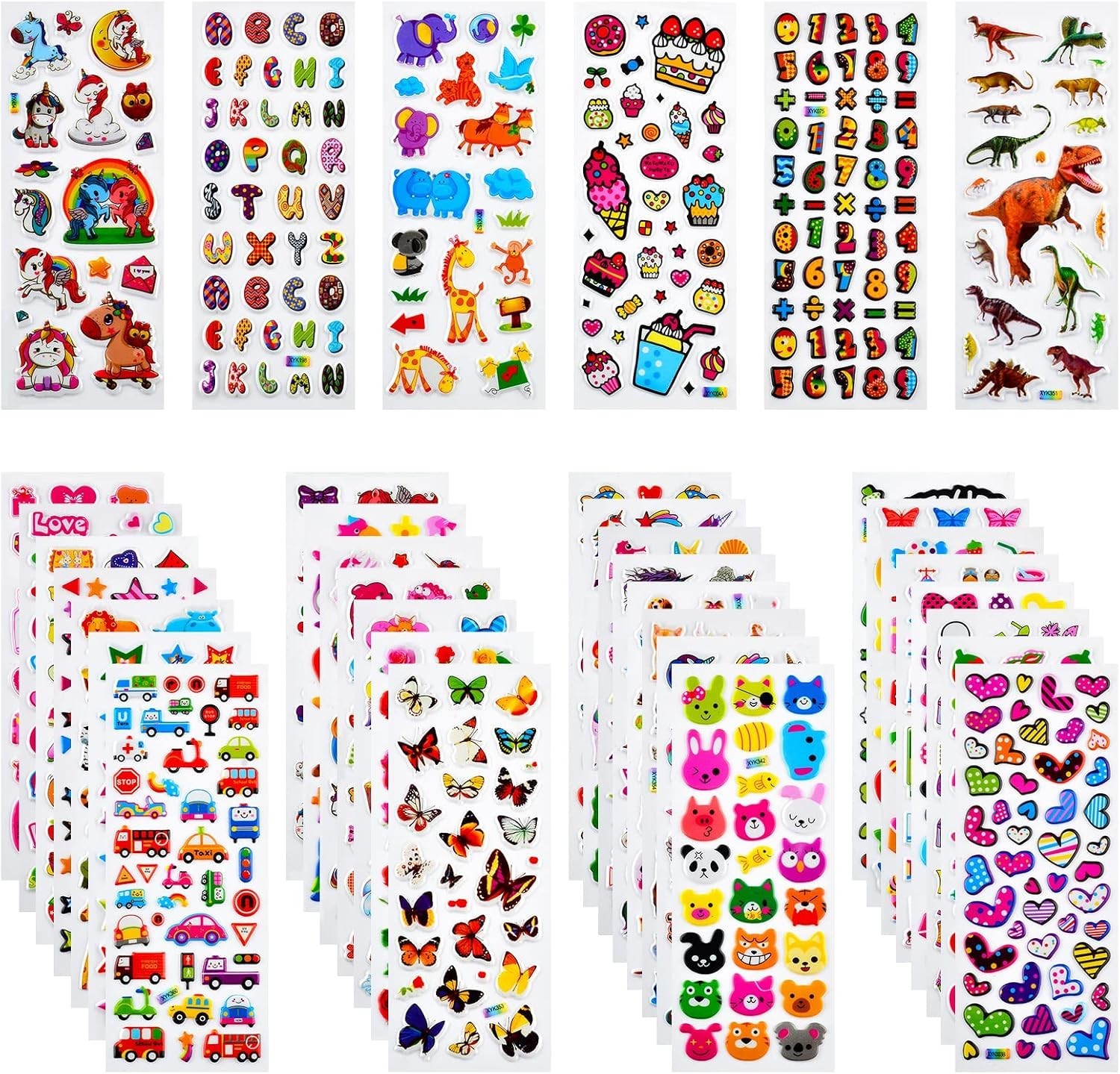 3D Stickers for Kids & Toddlers, 920+ 3D Puffy Stickers 36 Different S...