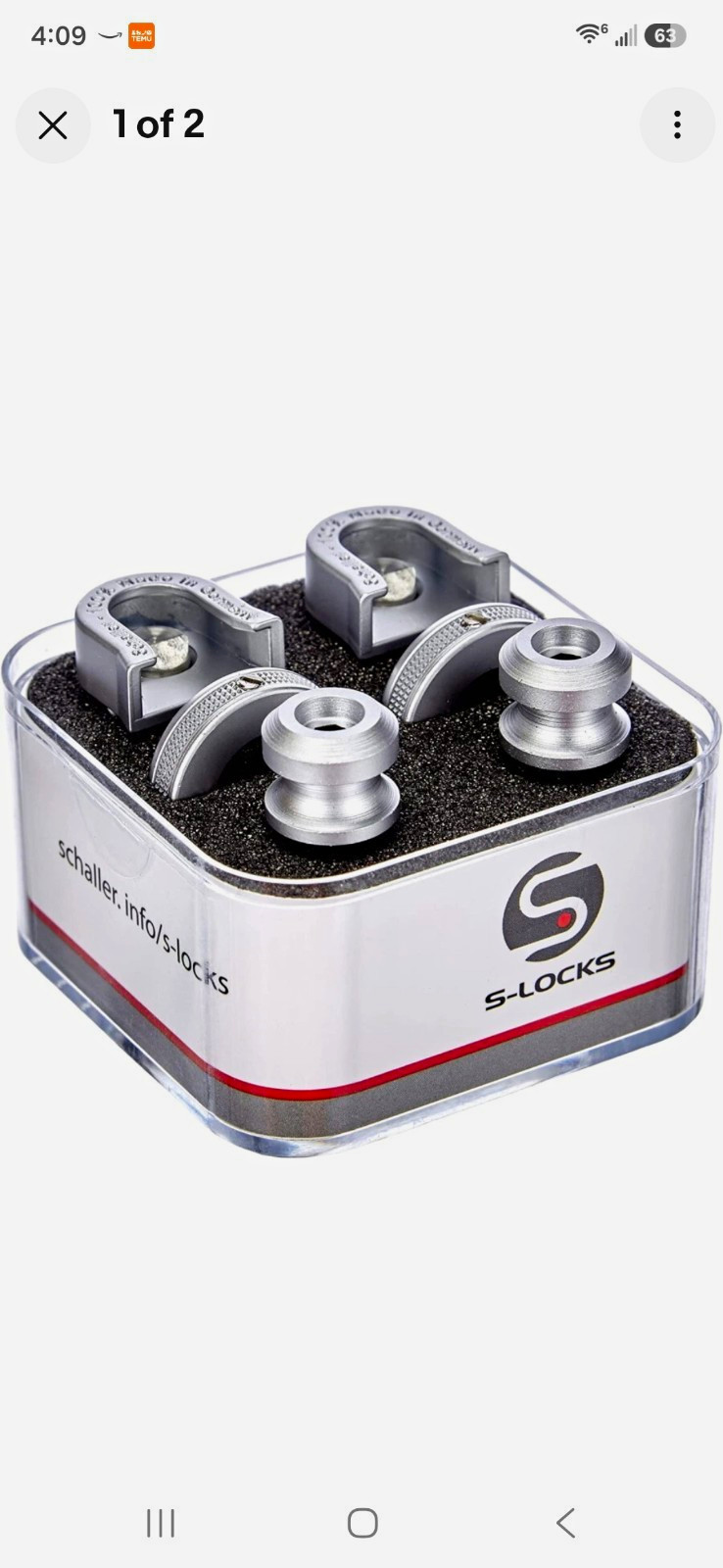 Genuine Schaller S-Locks Strap Locks. Satin Chrome. Guitar/Bass Made in Germany Genuine Schaller S-Locks Strap Locks. Satin Chrome. Guitar/Bass Made in Germany
