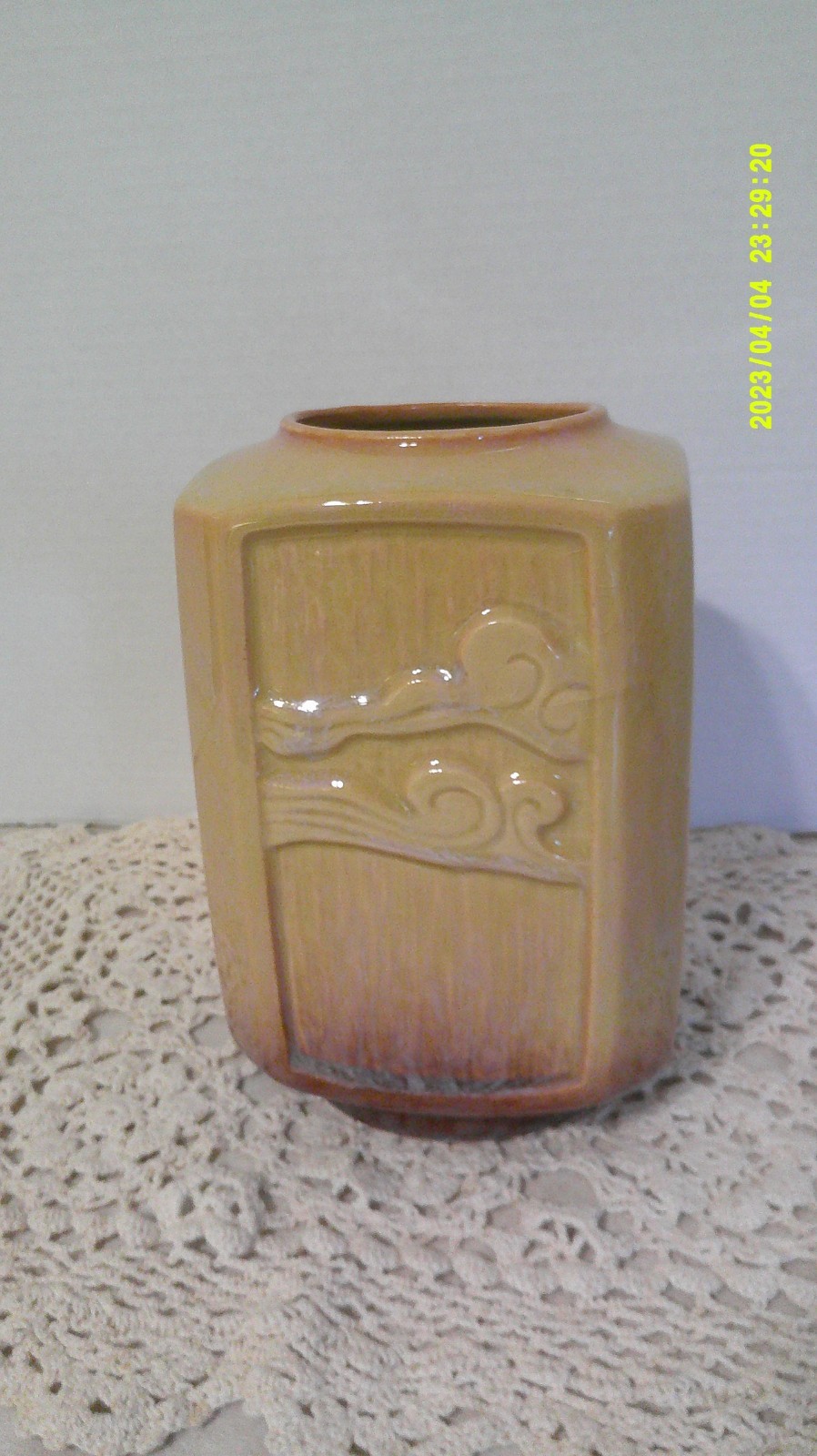 Vintage Roseville Art Pottery Wincraft Art Deco Square Vase 274-7\ Vintage Roseville Art Pottery Wincraft Art Deco Square Vase 274-7\