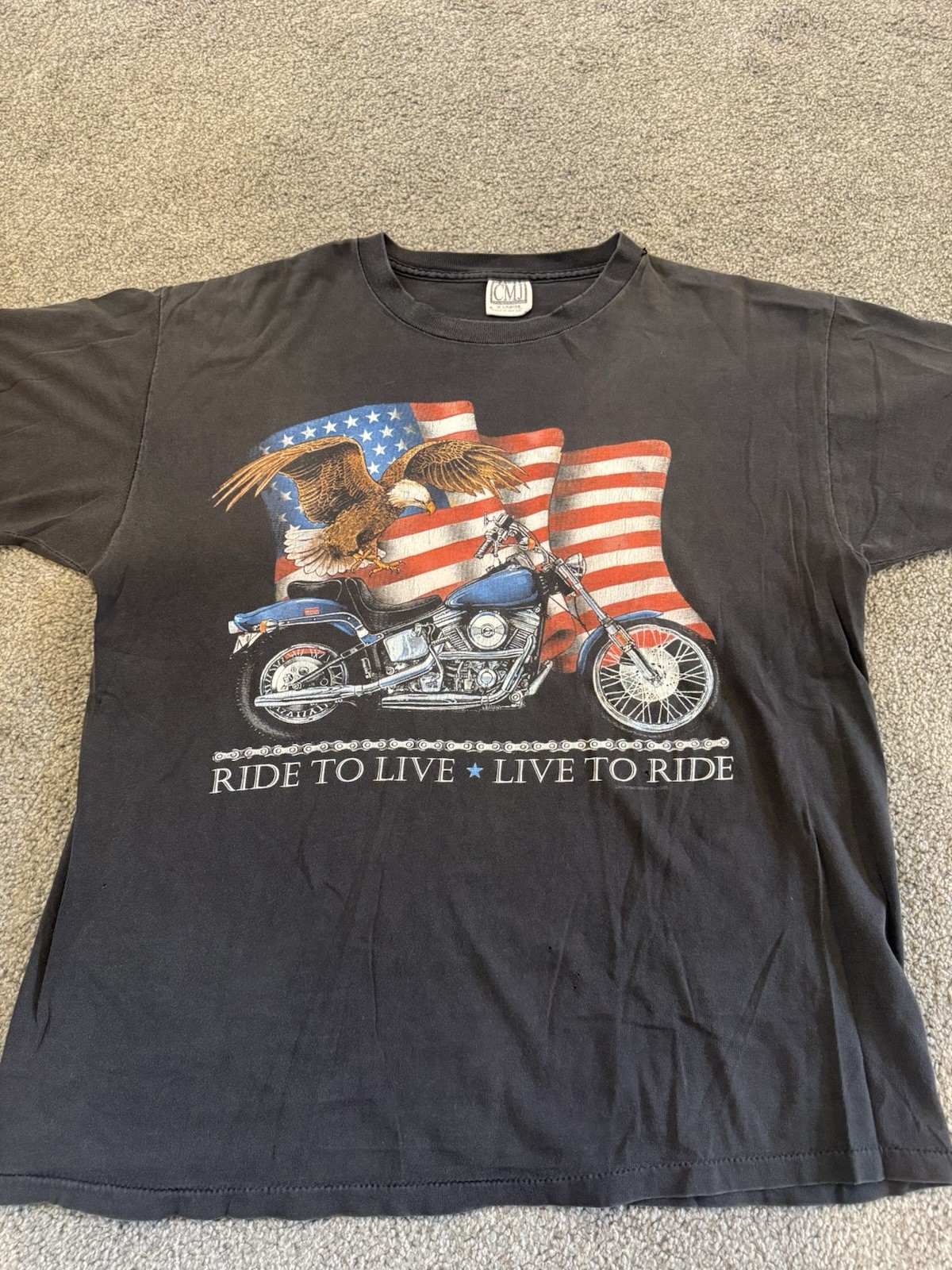 Vintage 1980’s Single Stitch Biker Tee (XL) Vintage 1980’s Single Stitch Biker Tee (XL)