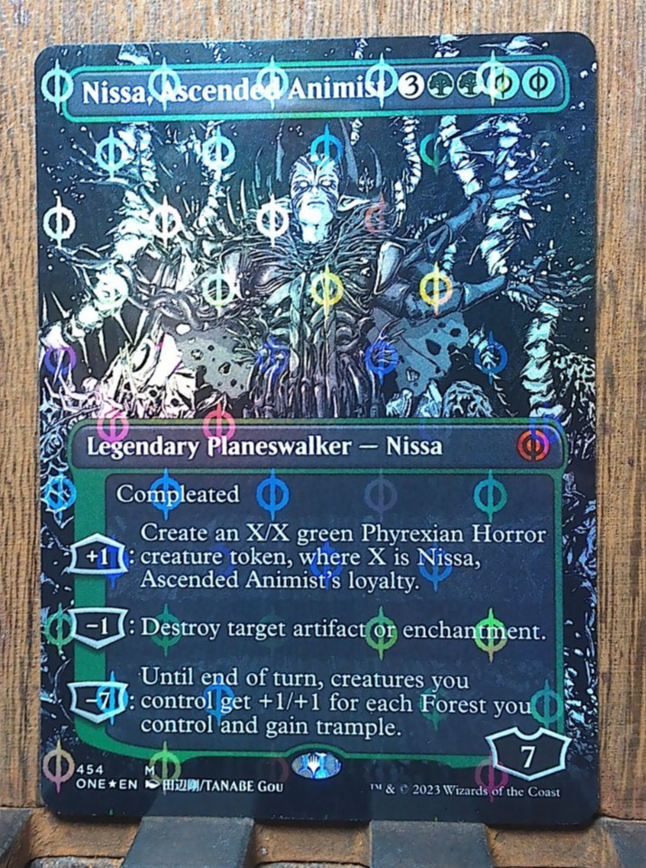 ✨FOIL - MTG Nissa, Ascended Animist Phyrexia: (Step-and-Compleat FOIL) NM Top❤️