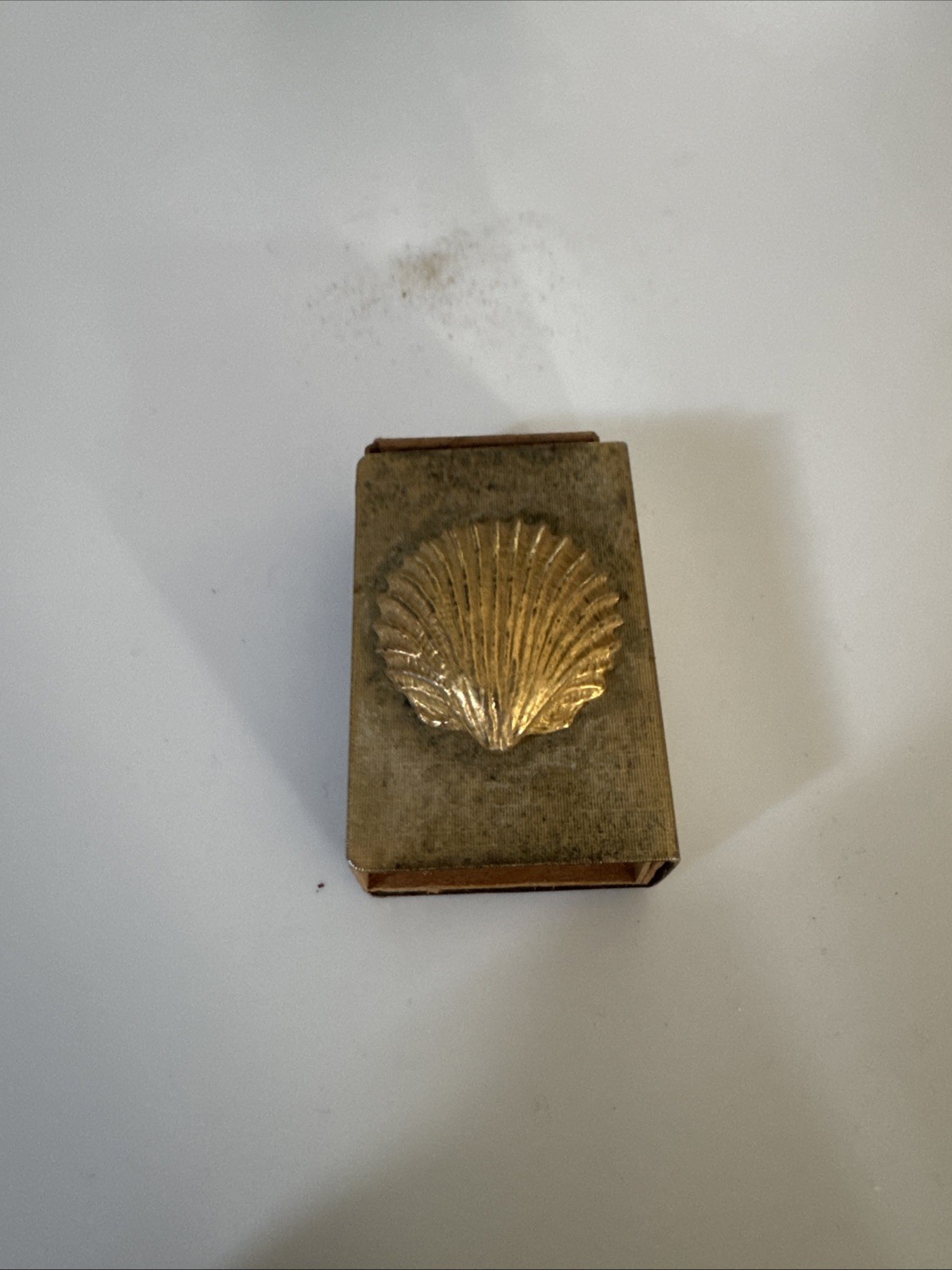 c1950s Hollywood Regency Switzerland Made Stylized Oyster Shell Match Box