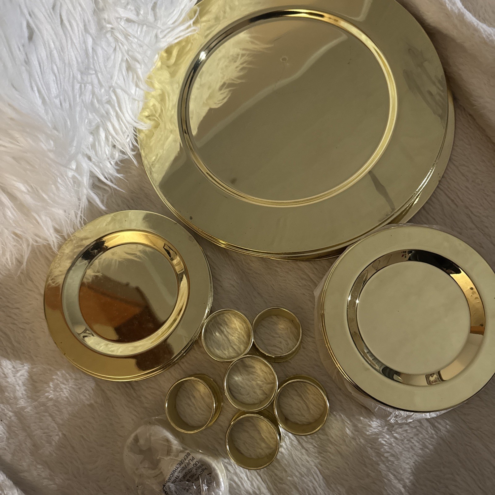 Vintage 24 Piece Brass plated Set. Light tarnish spots Cleans up beautiful.