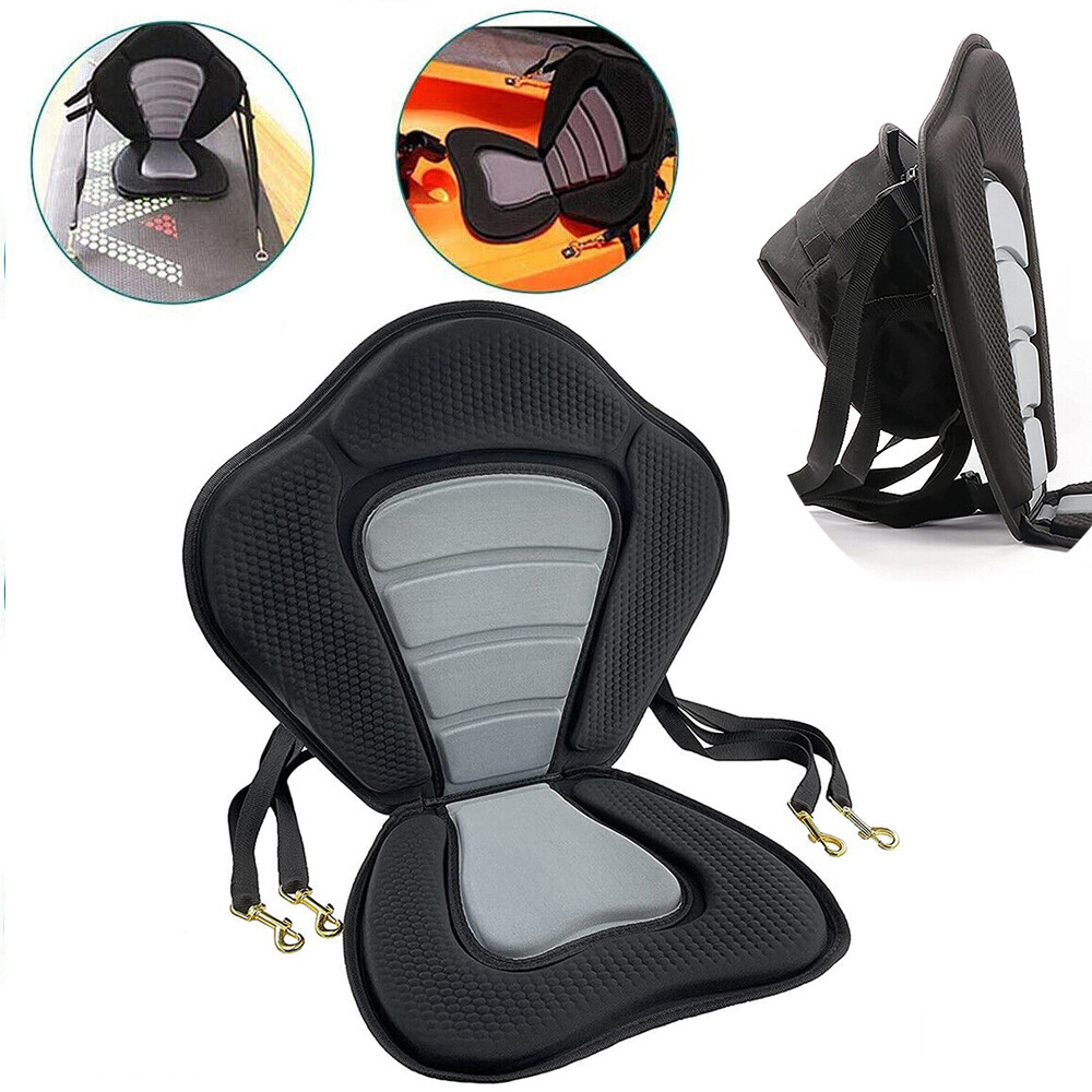 Deluxe Kayak Canoe Boat Seat Cushion + High Backrest Back BagAdjustable Padded Deluxe Kayak Canoe Boat Seat Cushion + High Backrest Back BagAdjustable Padded