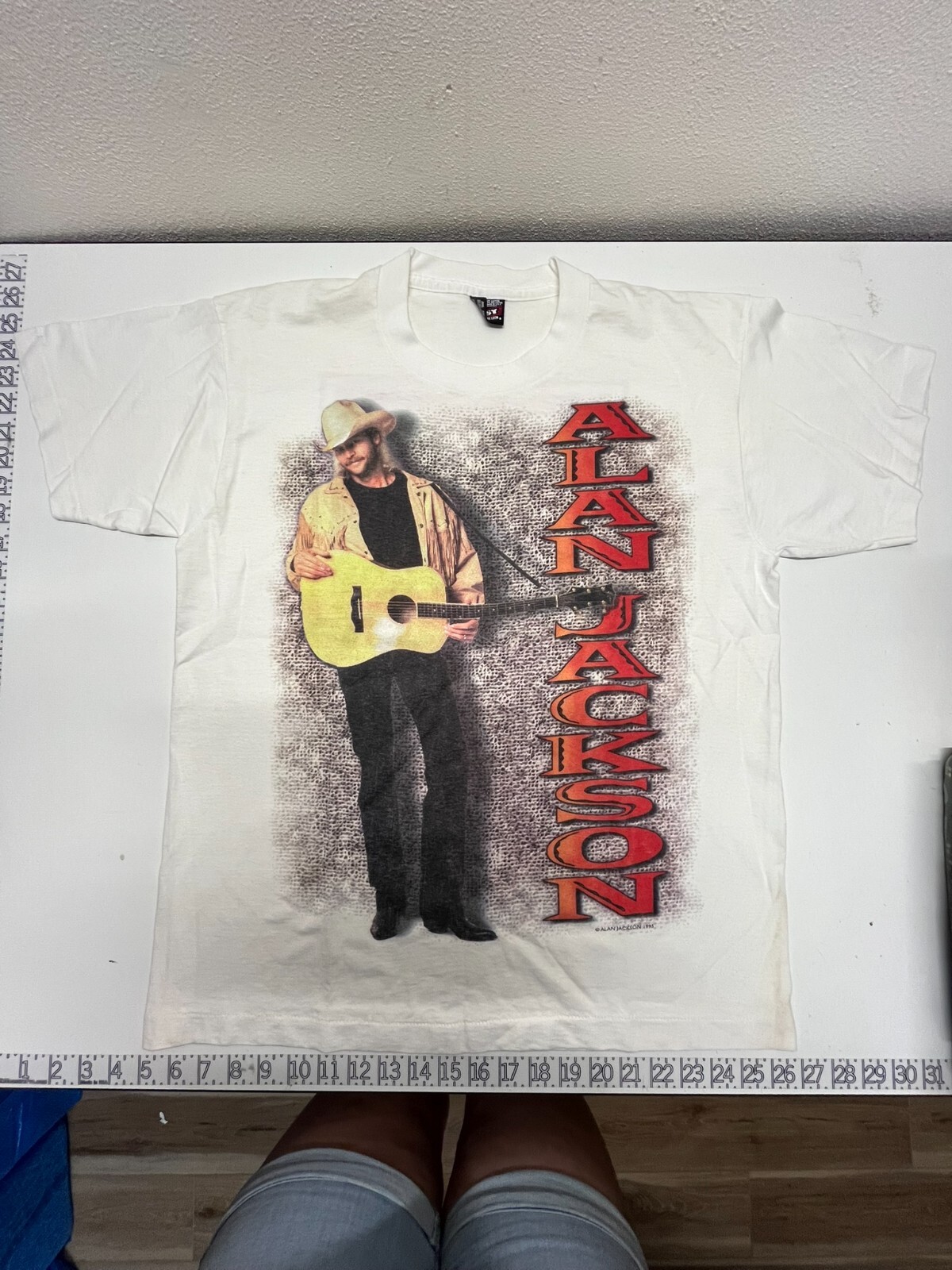 Vintage ALAN JACKSON Country Comfort 1995 Concert Tour Double Side Shirt Adult L