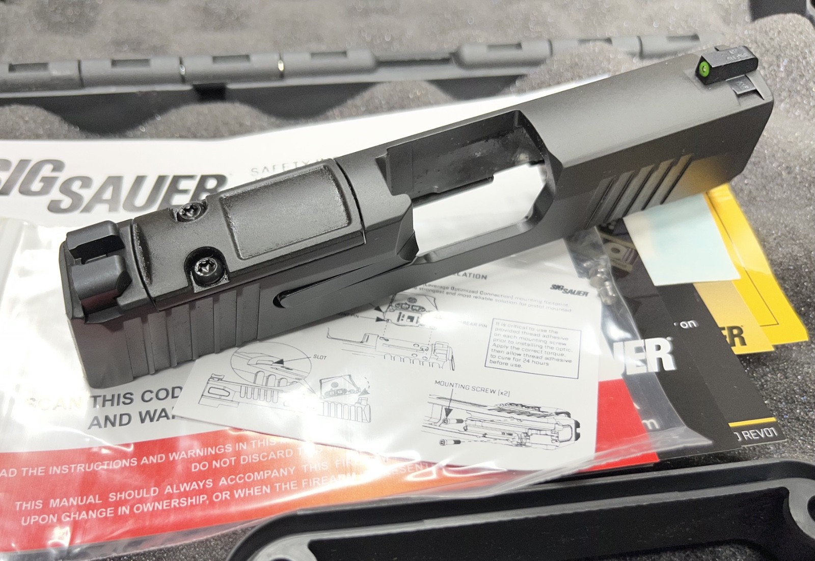 Sig Sauer P365 9mm Slide 3.1” SIG-LOC Optics Ready OEM Night Sights