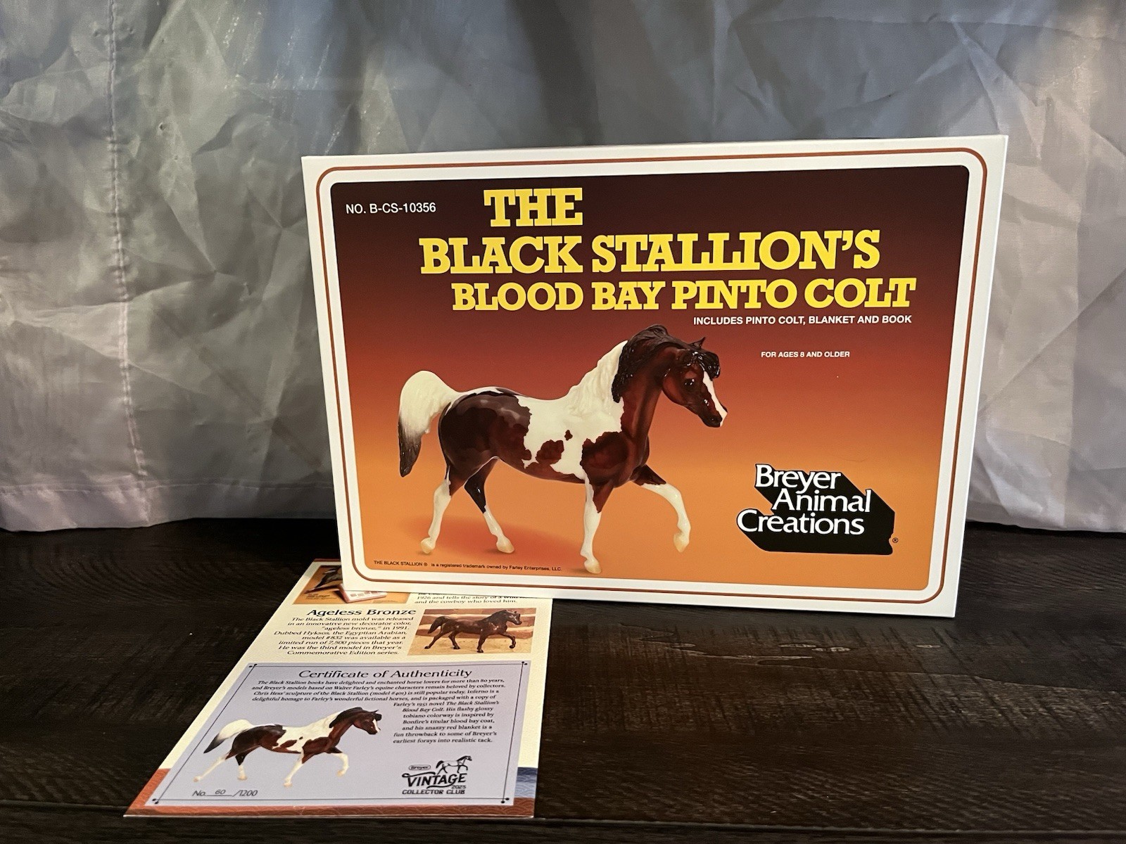 Breyer INFERNO 2025 Vintage Club Black Stallion Blood Bay Colt Book Blanket COA Breyer INFERNO 2025 Vintage Club Black Stallion Blood Bay Colt Book Blanket COA