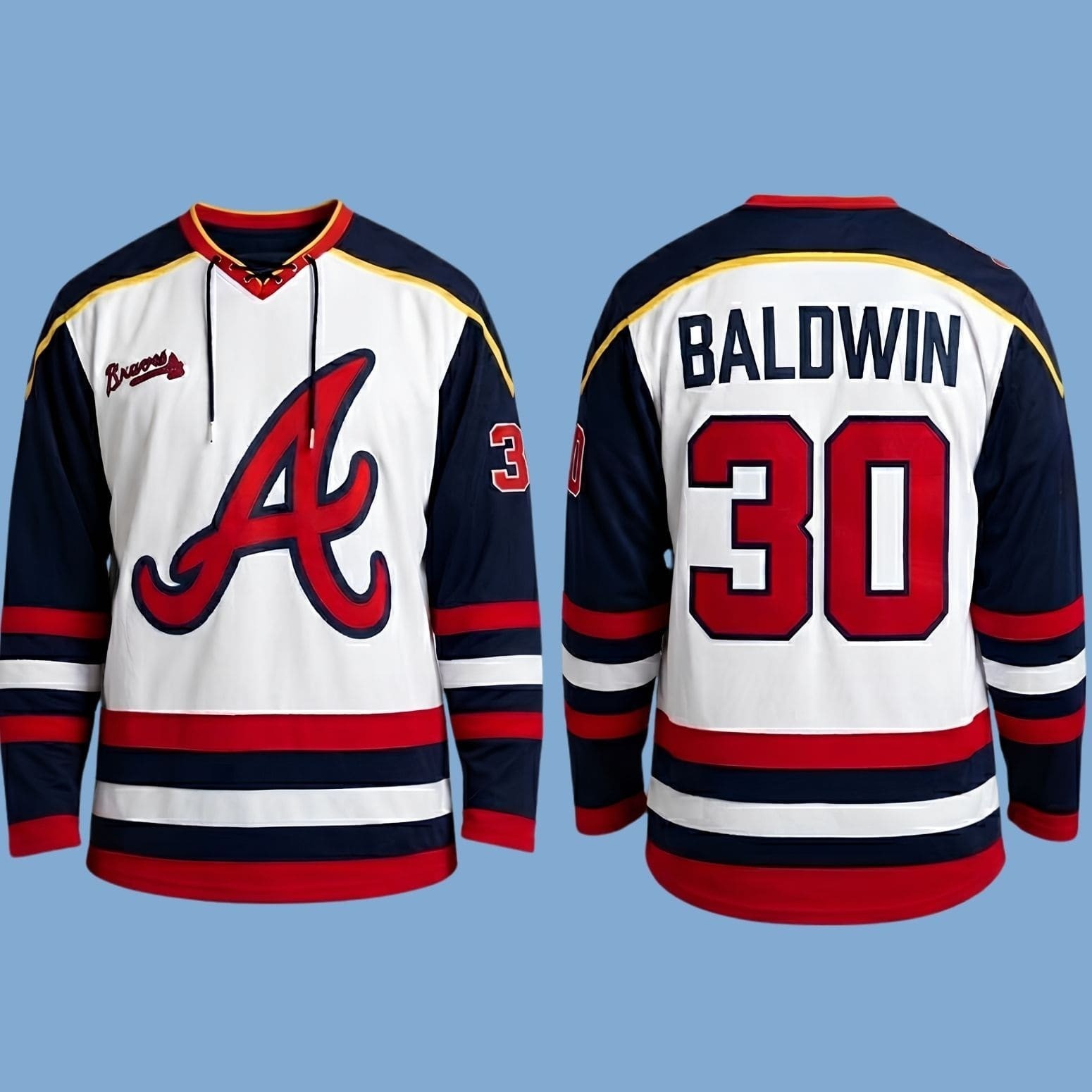 2026 Braves Drake Baldwin #30 Hockey Printed Jersey Fanmade Gift