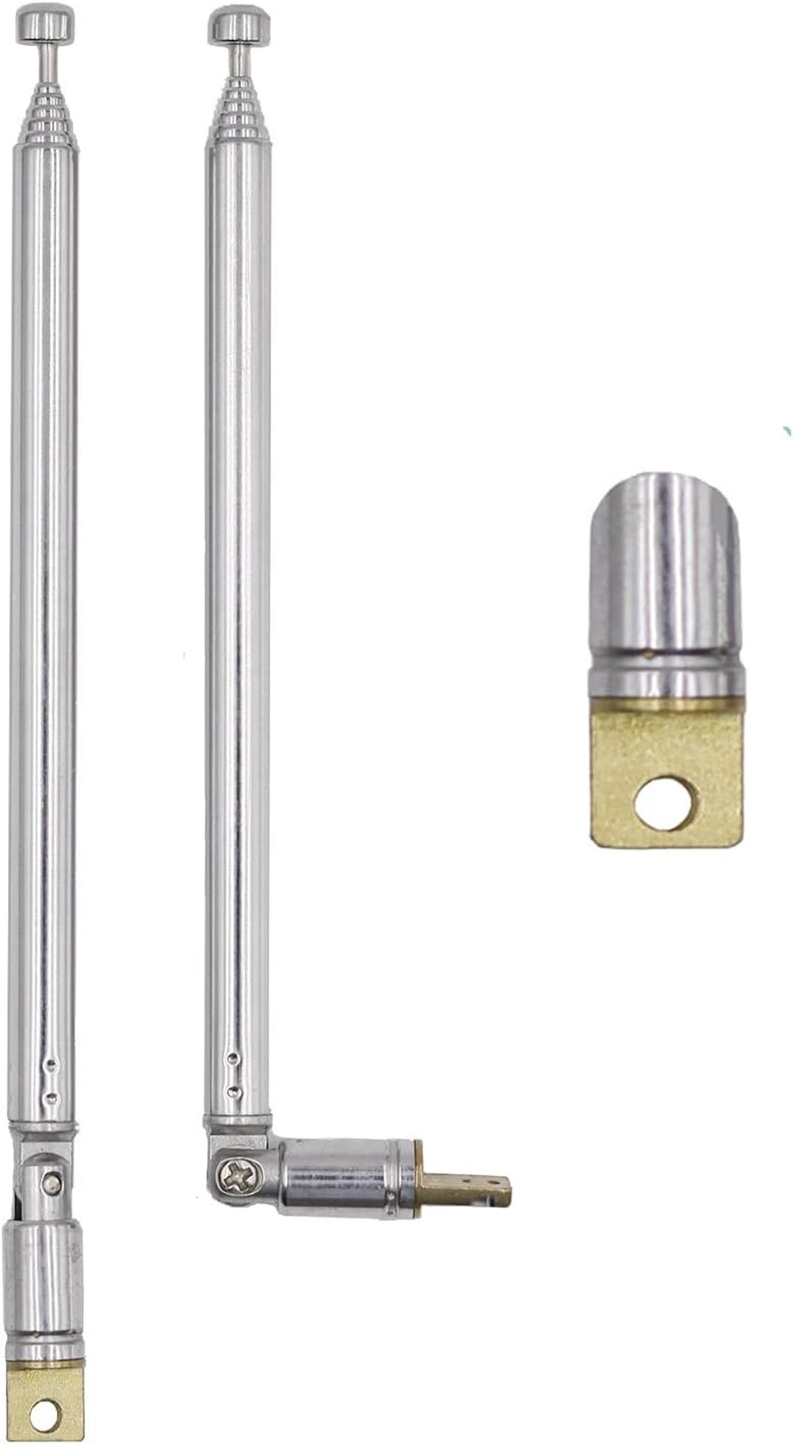 2PCS Telescopic FM AM Radio Antenna Replacement for Boombox TV Radio Stereo 2PCS Telescopic FM AM Radio Antenna Replacement for Boombox TV Radio Stereo
