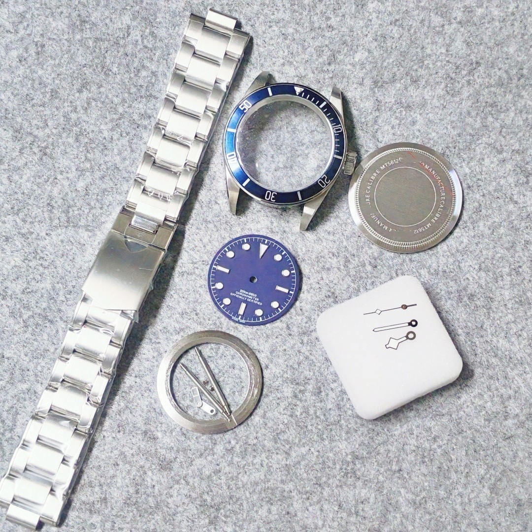 DIY SET for T u D O r 41MM 2824 watch case + dial + hands + Strap Sapphire kit