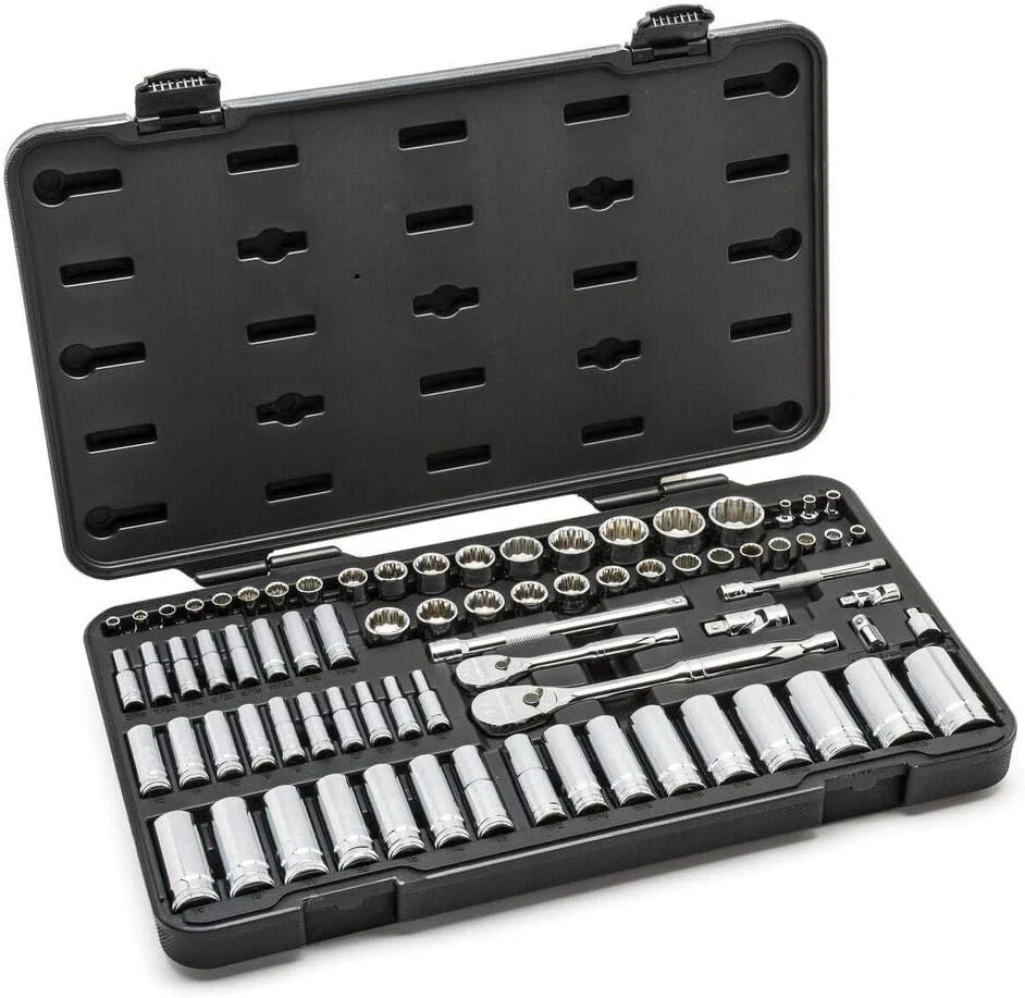 GEARWRENCH 76 Piece 12 Pt Standard/Deep SAE/mm Mechanics Tool Set | 80948