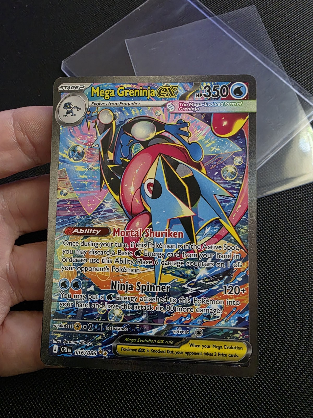 Mega Greninja ex SIR 116/086 Chaos Rising Special Illustration Rare Pokemon TCG