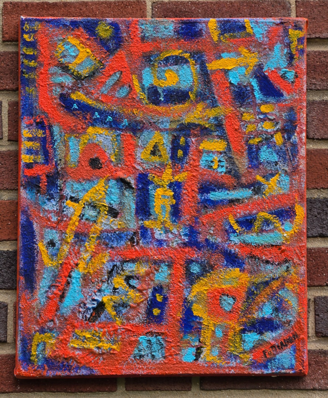 FLORENCE PUTTERMAN ACRYLIC & SAND ABSTRACT PAINTING FLORIDA ARTIST 2