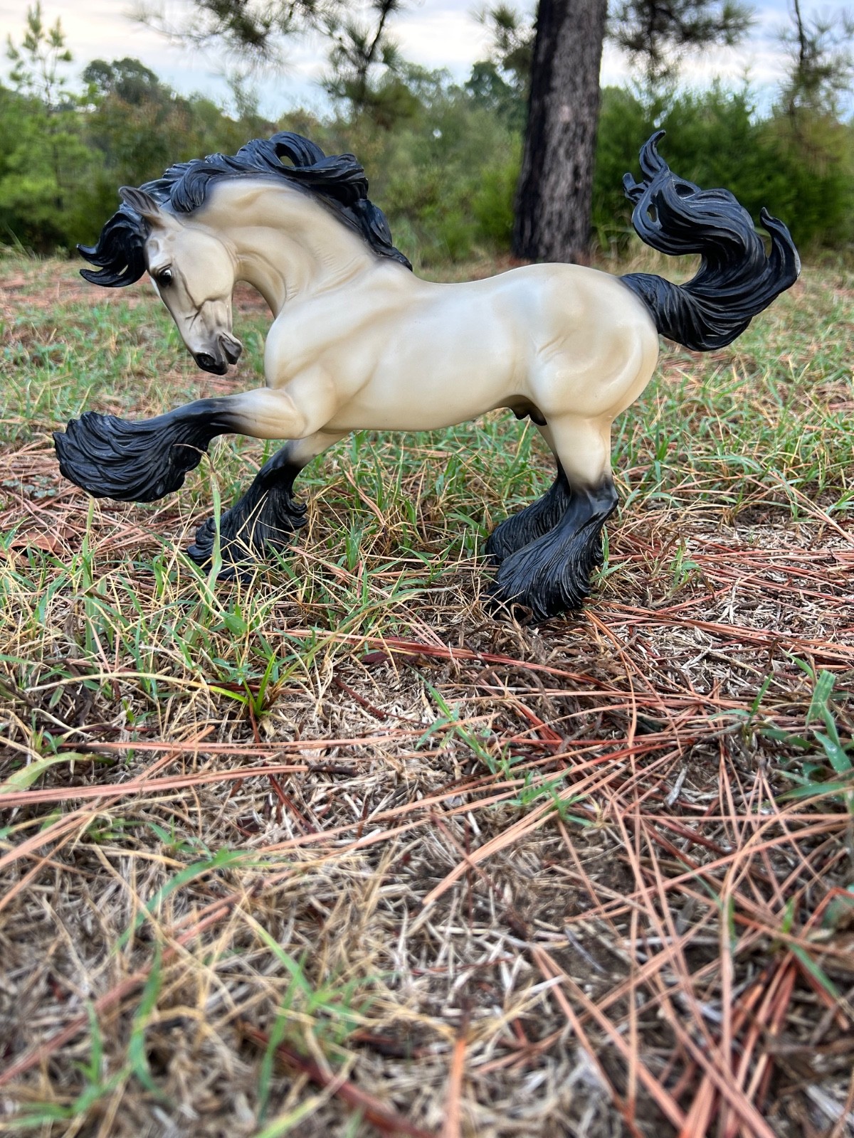 BREYER TRADITIONAL-Sampson TSC Special Run Buckskin Gypsy Vanner-2019-USED