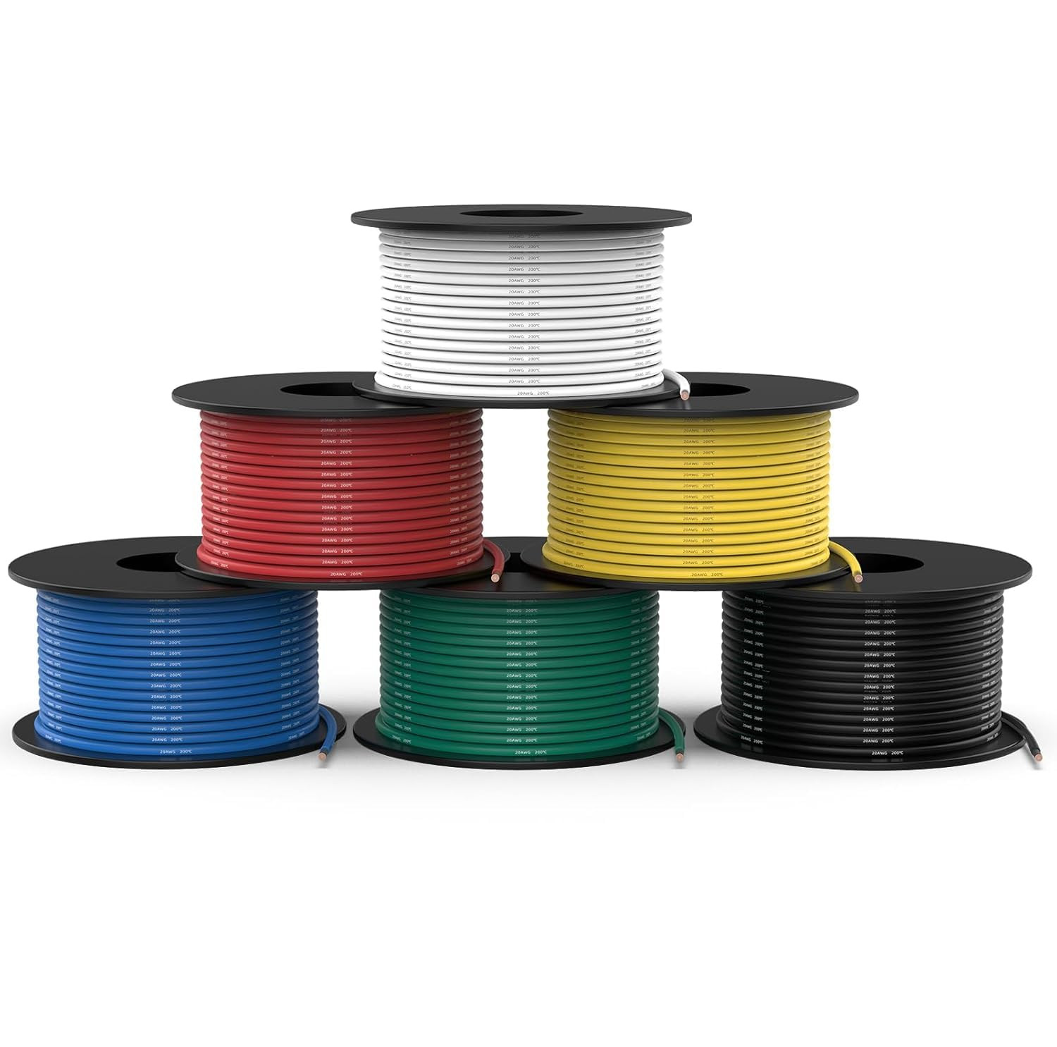 20 Gauge Wire, Tinned Copper Silicone 20 AWG Automotive Wire, 600FT 20 Gauge Wire, Tinned Copper Silicone 20 AWG Automotive Wire, 600FT