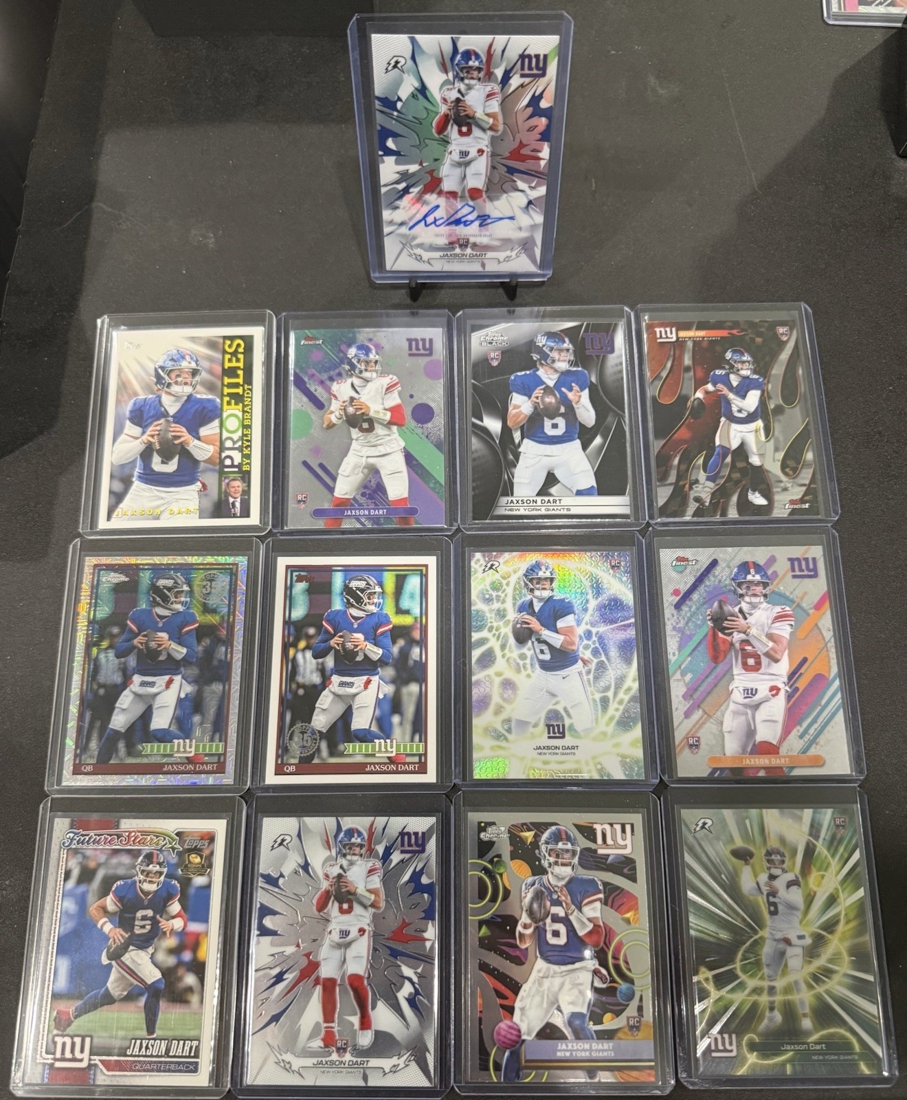 Topps Jaxson Dart 13 Card Lot With Inserts And Dart Auto Topps Jaxson Dart 13 Card Lot With Inserts And Dart Auto