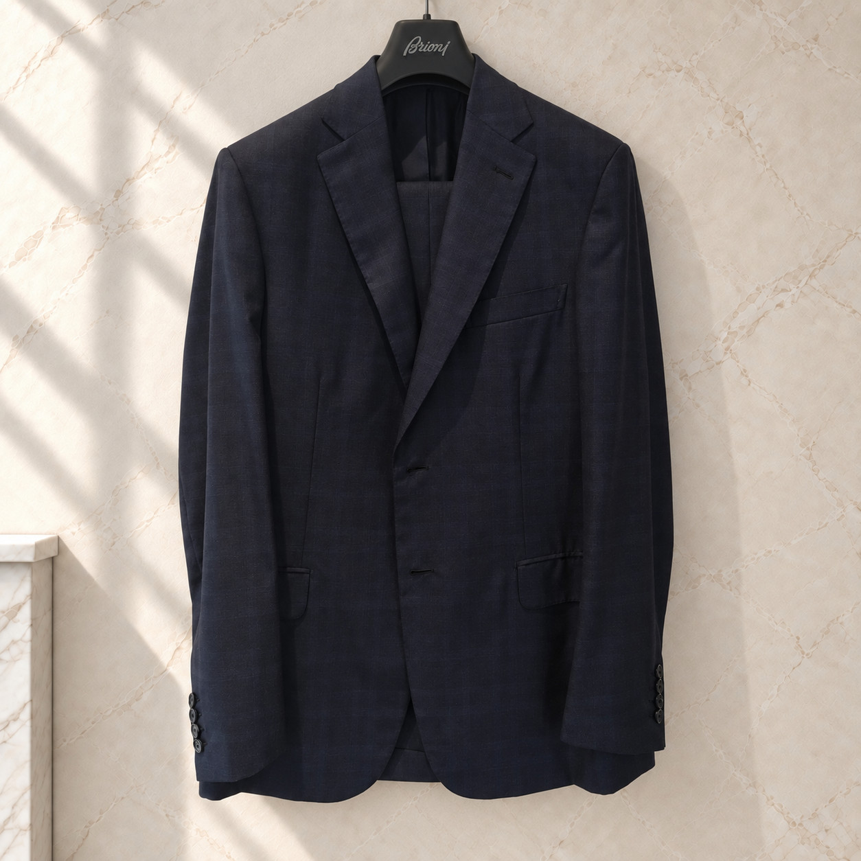 NWT Brioni Brunico Super 200’s Wool Suit Size 50R Navy Made in Italy