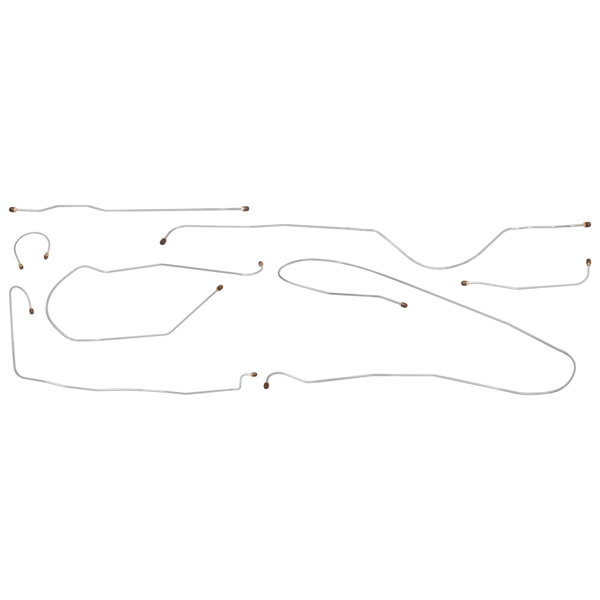 Brake Line Kit Complete Manual Short Bed 1/4 Axle Lines 1947-49 Chevrolet GMC SS
