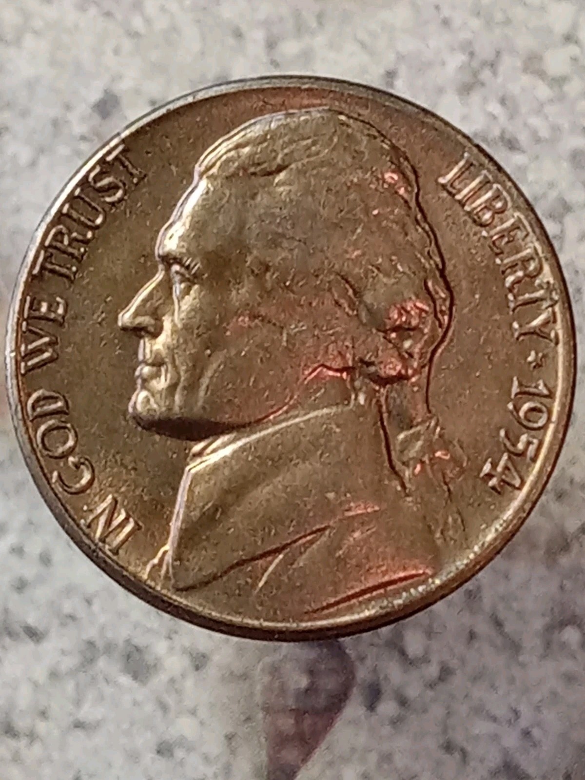 1954-S Jefferson Nickel AU Uncirculated San Francisco Mint 1954-S Jefferson Nickel AU Uncirculated San Francisco Mint