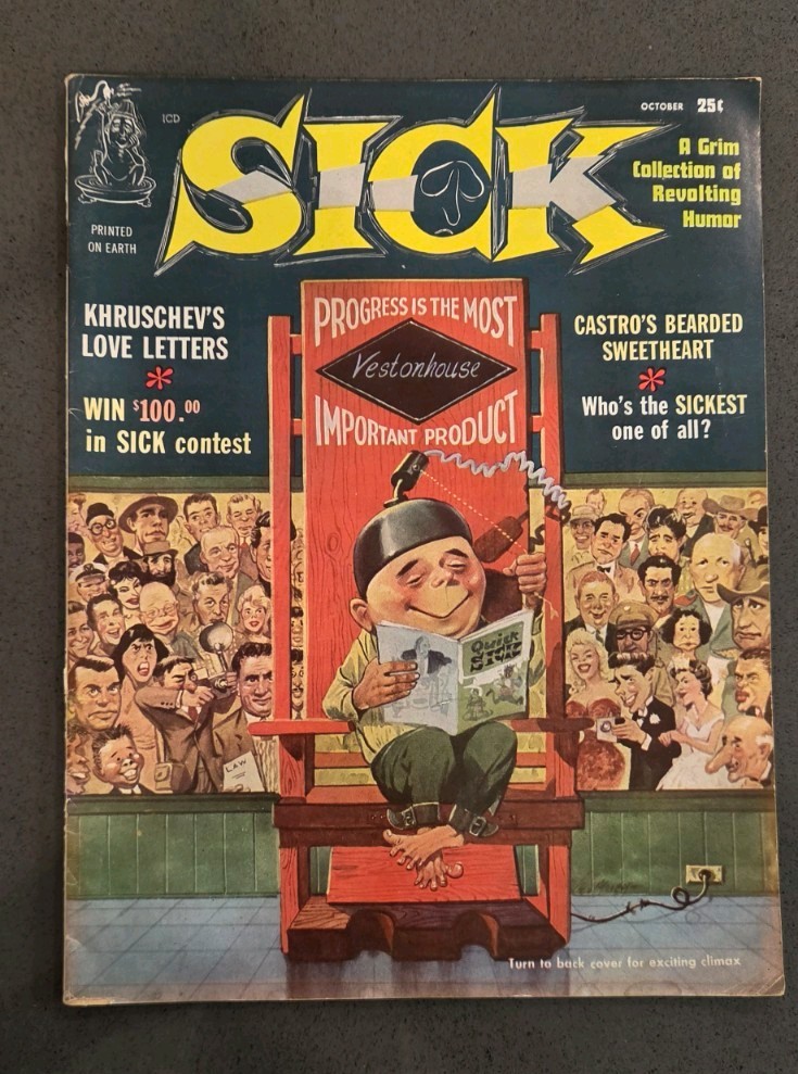 Vintage SICK Magazine October 1961 Issue No 6 Khrushchev Love Letters Satire
