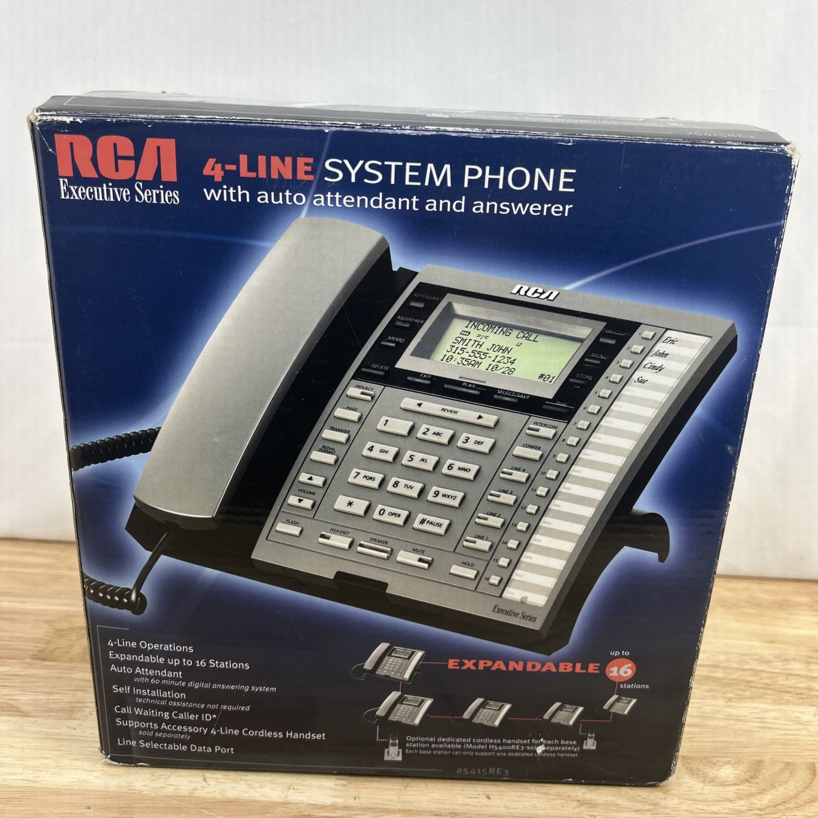RCA 4-Line Executive Series Expandable System Phone Office 25415RE3 Multi Line